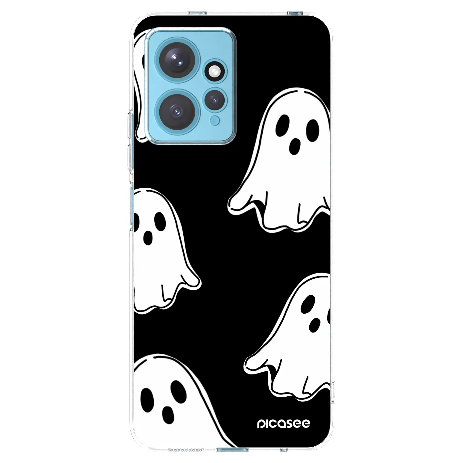 Picasee Xiaomi Redmi Note 12 4G Hülle - Transparentes Silikon - Black ghosts