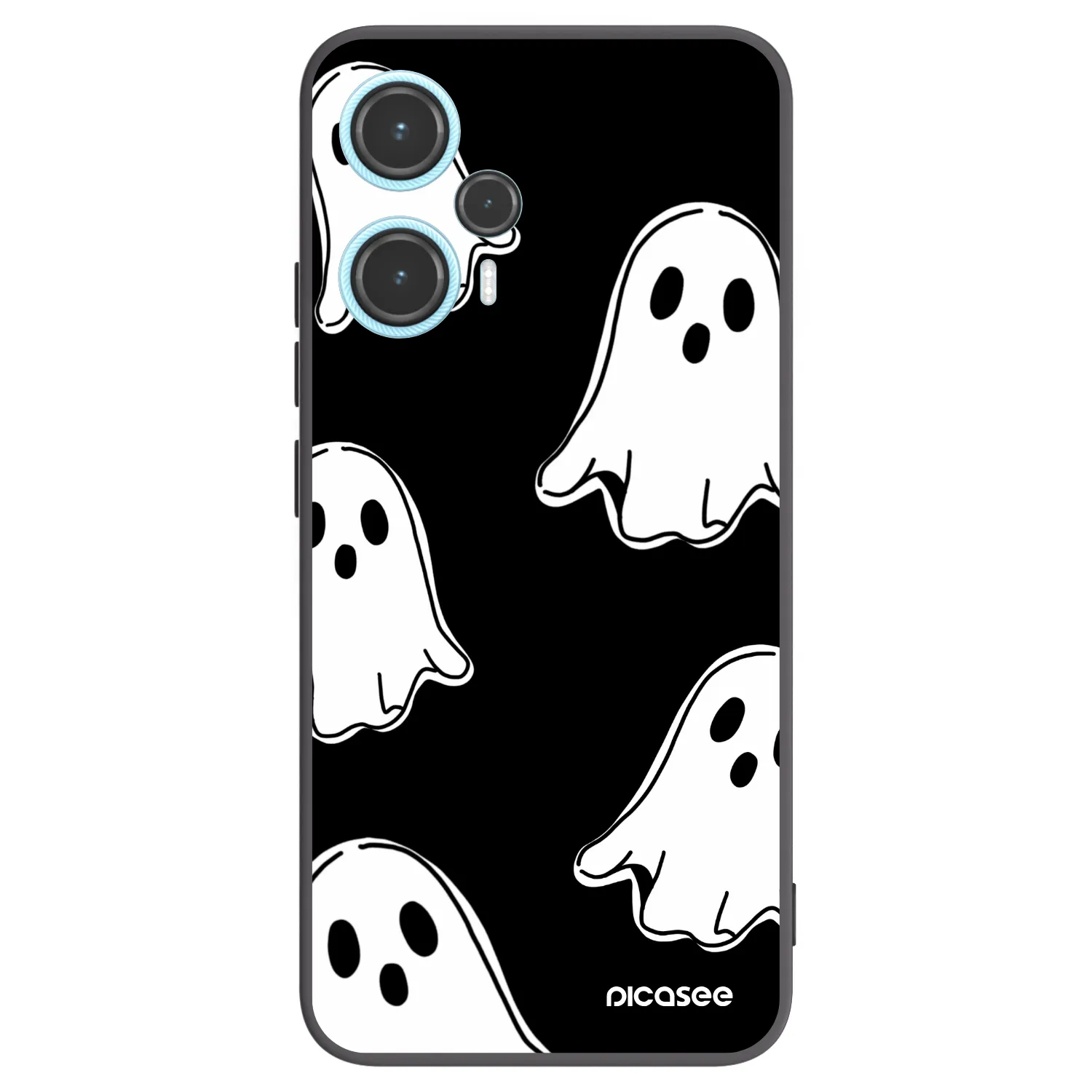 Picasee Xiaomi Poco F5 Hülle - Schwarzes Silikon - Black ghosts