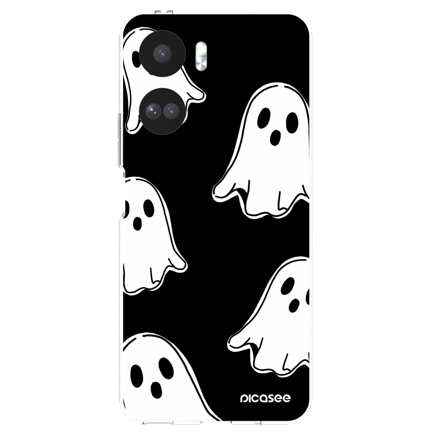 Picasee Honor 90 Lite 5G Hülle - Transparentes Silikon - Black ghosts