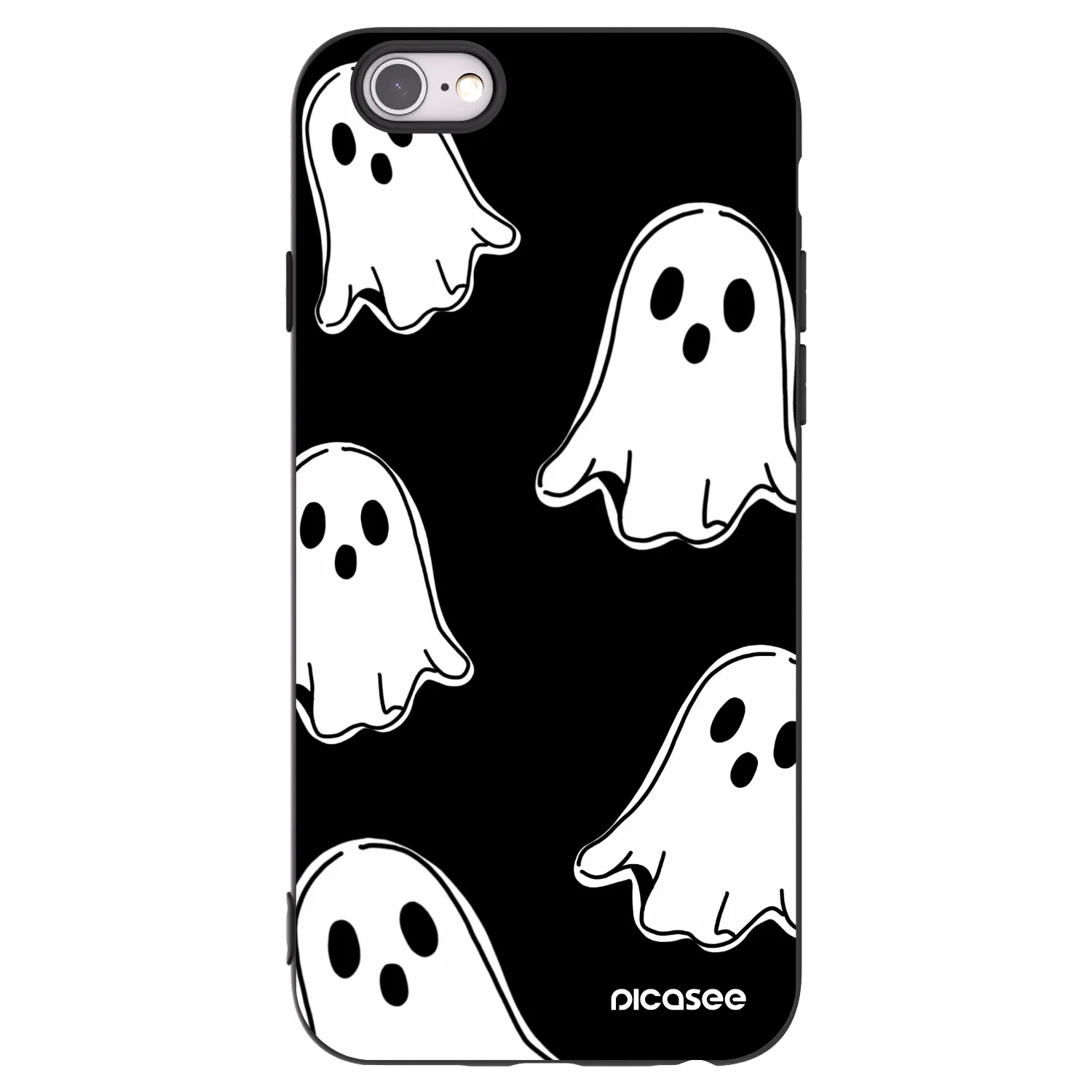 Picasee Apple iPhone 6/6S Hülle - Schwarzes Silikon - Black ghosts