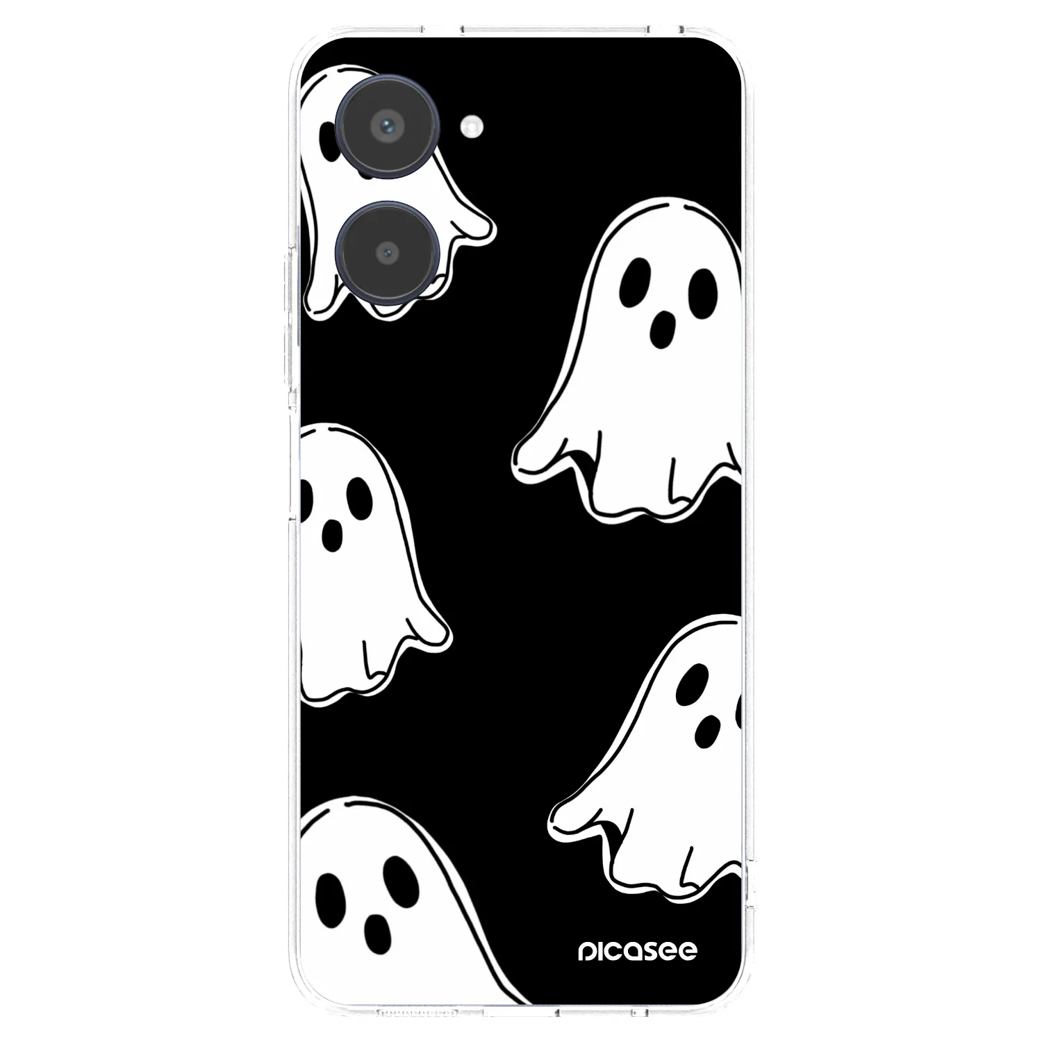 Picasee Realme 10 4G Hülle - Transparentes Silikon - Black ghosts