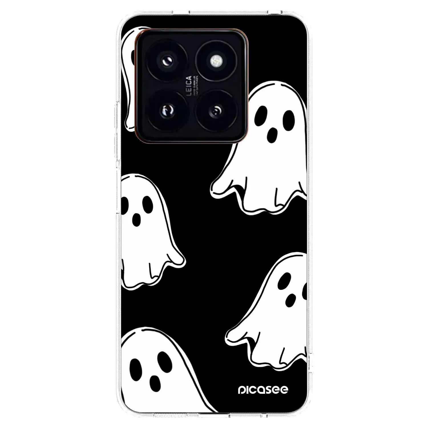 Picasee Xiaomi 14 Pro Hülle - Transparentes Silikon - Black ghosts