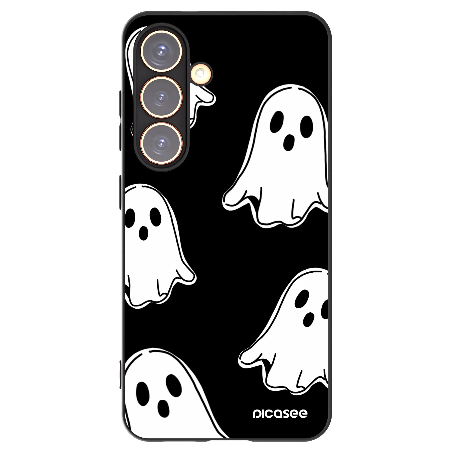 Picasee Samsung Galaxy S24 S921B 5G Hülle - Schwarzes Silikon - Black ghosts