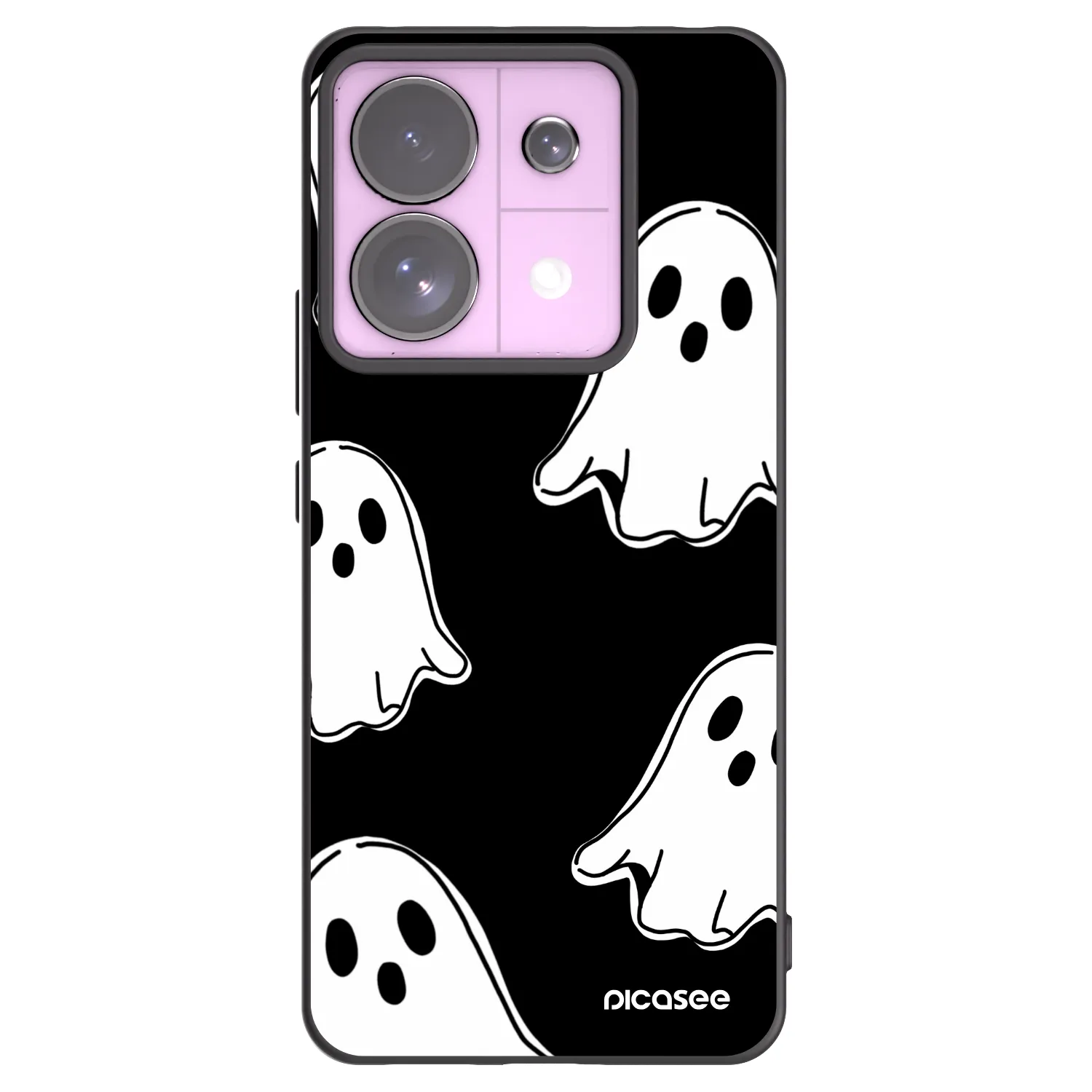 Picasee Xiaomi Redmi Note 13 Pro 5G Hülle - Schwarzes Silikon - Black ghosts