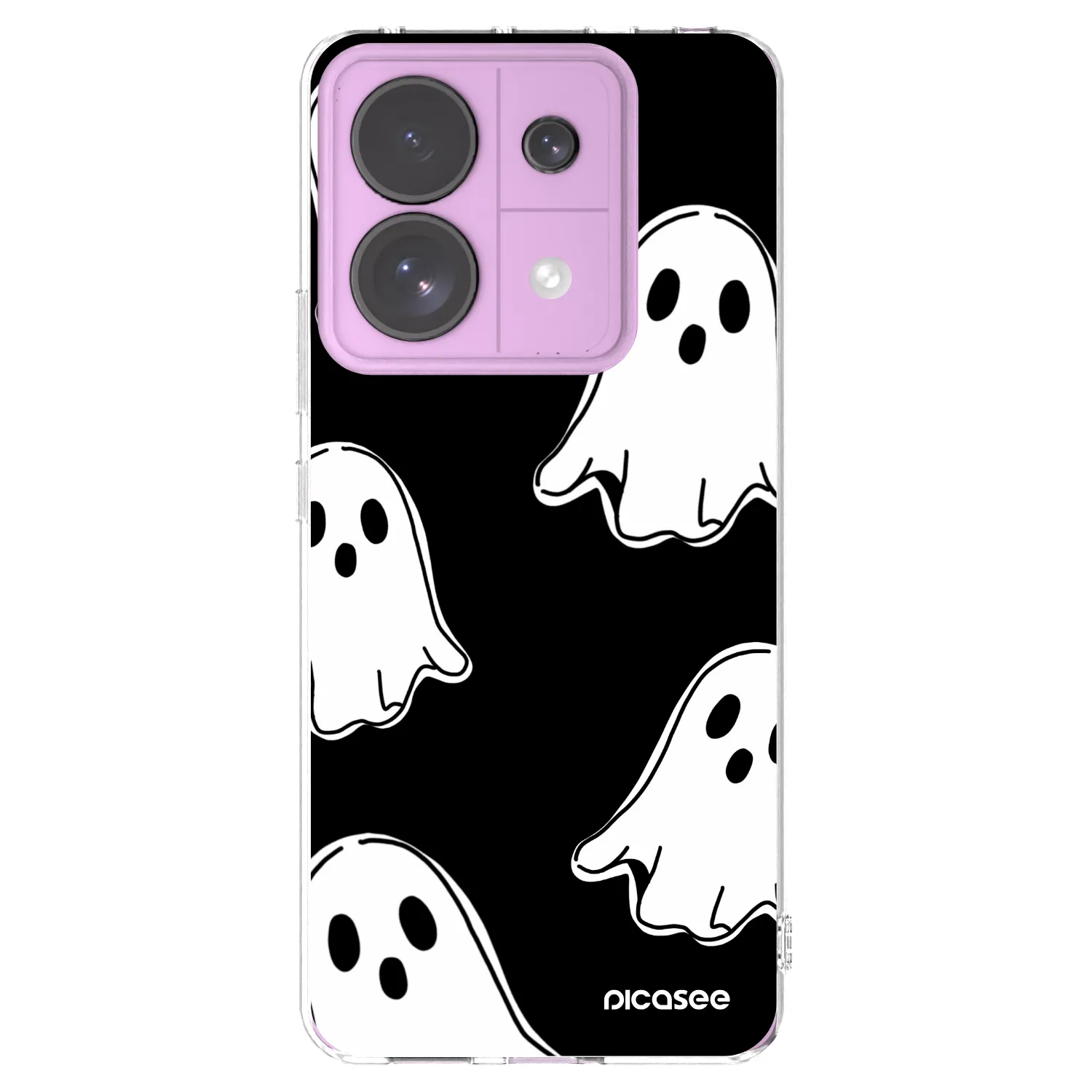 Picasee Xiaomi Redmi Note 13 Pro 5G Hülle - Transparentes Silikon - Black ghosts