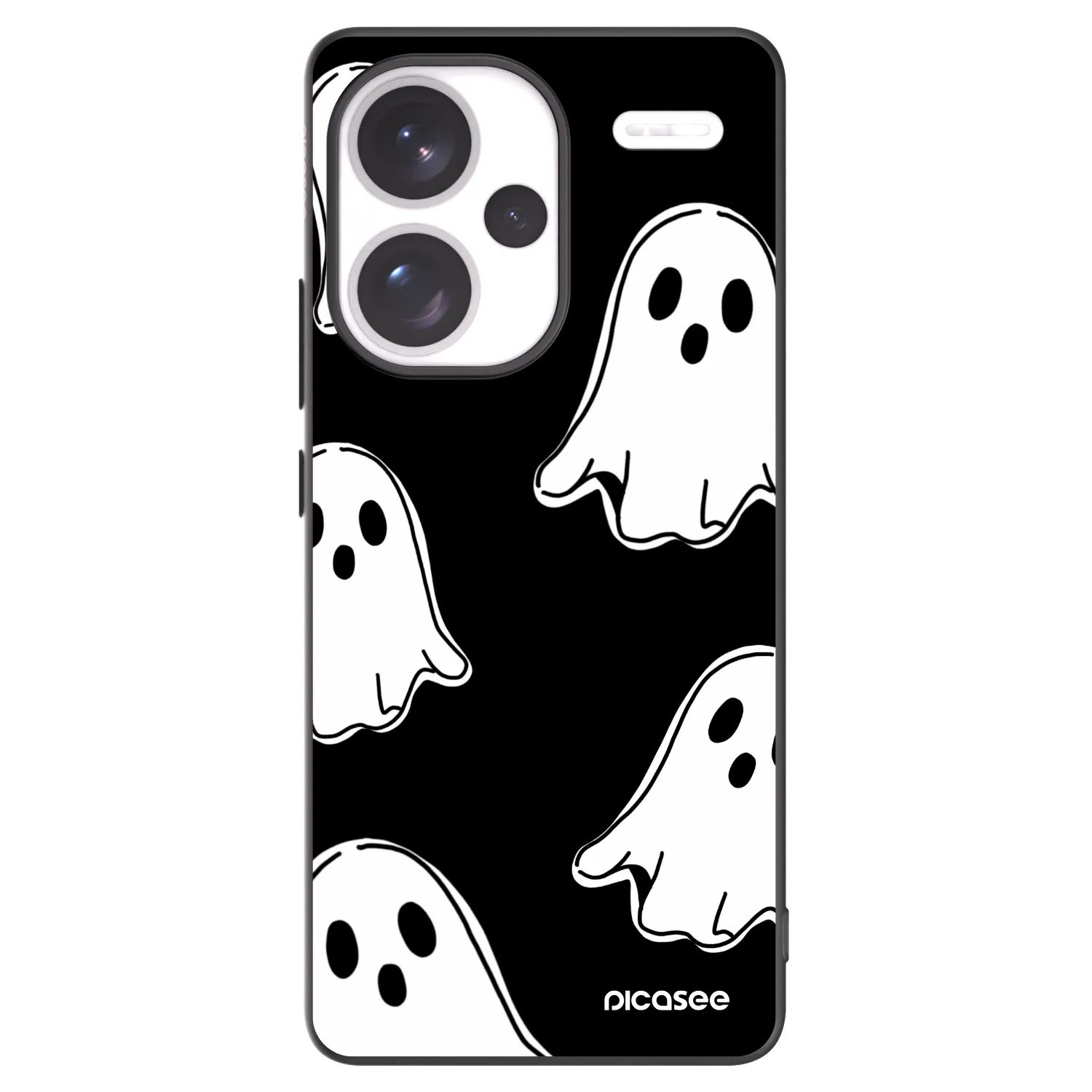 Picasee Xiaomi Redmi Note 13 Pro+ 5G Hülle - Schwarzes Silikon - Black ghosts