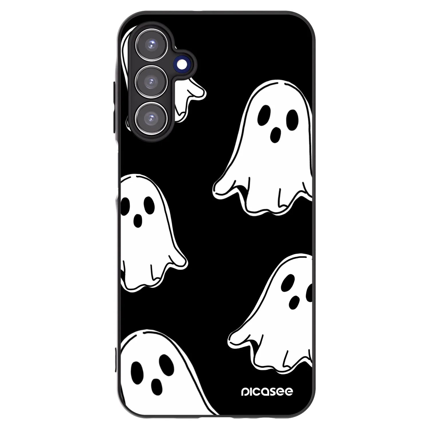 Picasee Samsung Galaxy A15 A156B 5G Hülle - Schwarzes Silikon - Black ghosts