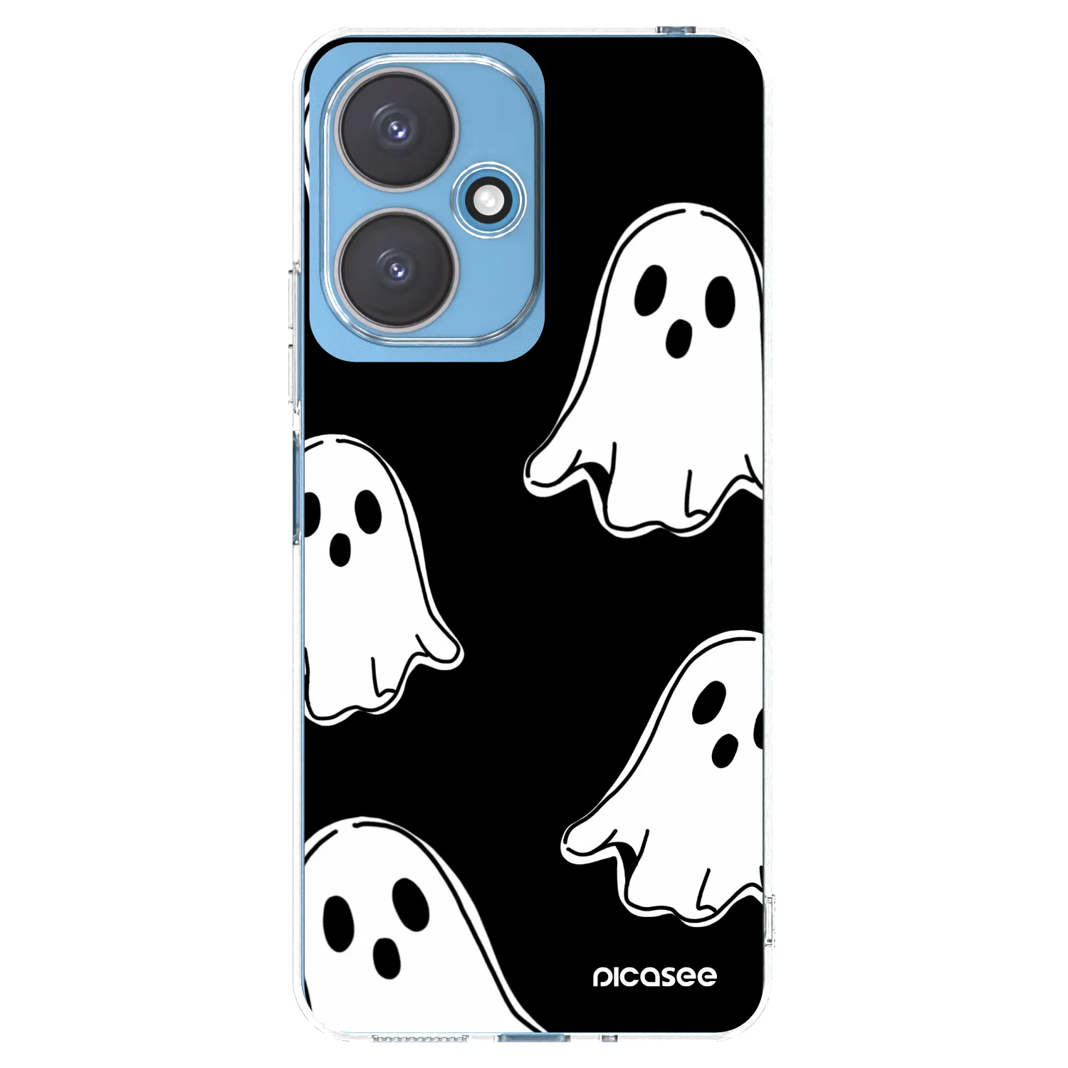 Picasee Xiaomi Redmi 13C 5G Hülle - Transparentes Silikon - Black ghosts