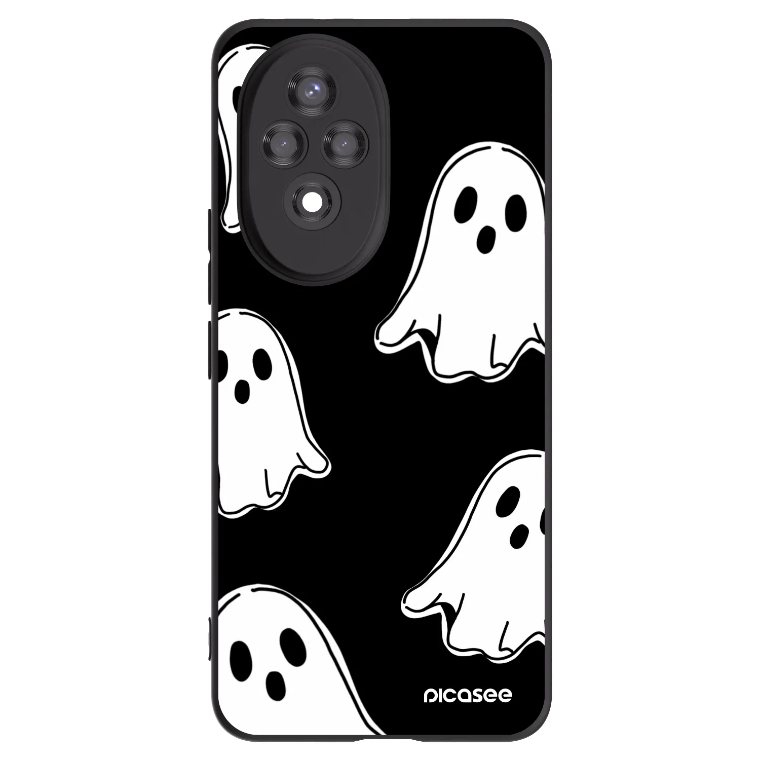 Picasee Honor 200 Pro 5G Hülle - Schwarzes Silikon - Black ghosts