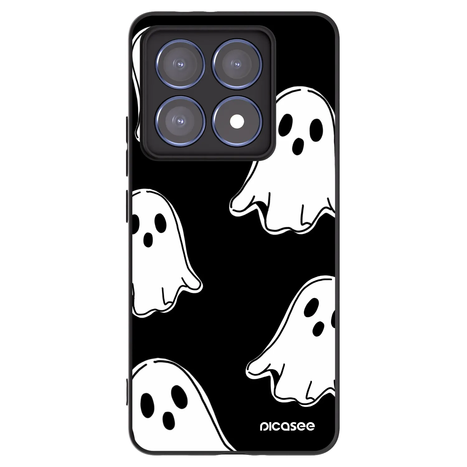 Picasee Xiaomi 14T Pro Hülle - Schwarzes Silikon - Black ghosts