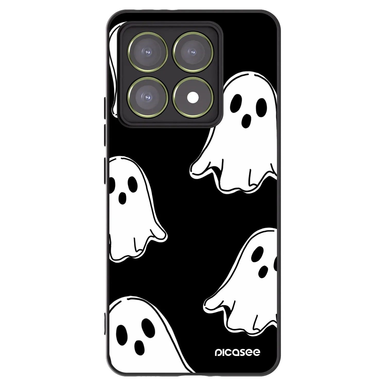 Picasee Xiaomi 14T Hülle - Schwarzes Silikon - Black ghosts