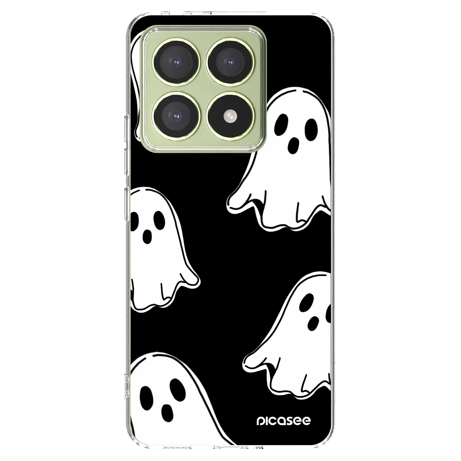 Picasee Xiaomi 14T Hülle - Transparentes Silikon - Black ghosts