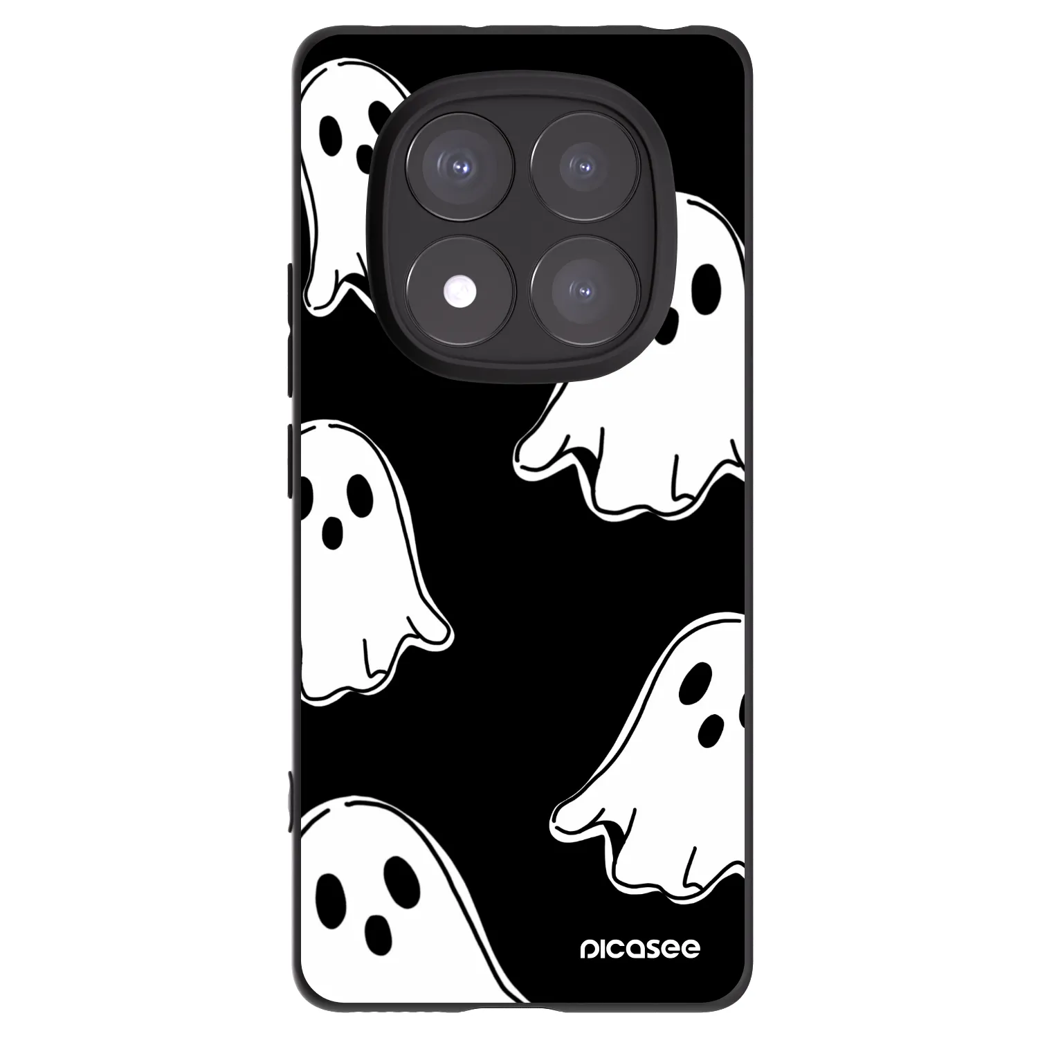 Picasee Xiaomi Redmi Note 14 Pro+ 5G Hülle - Schwarzes Silikon - Black ghosts