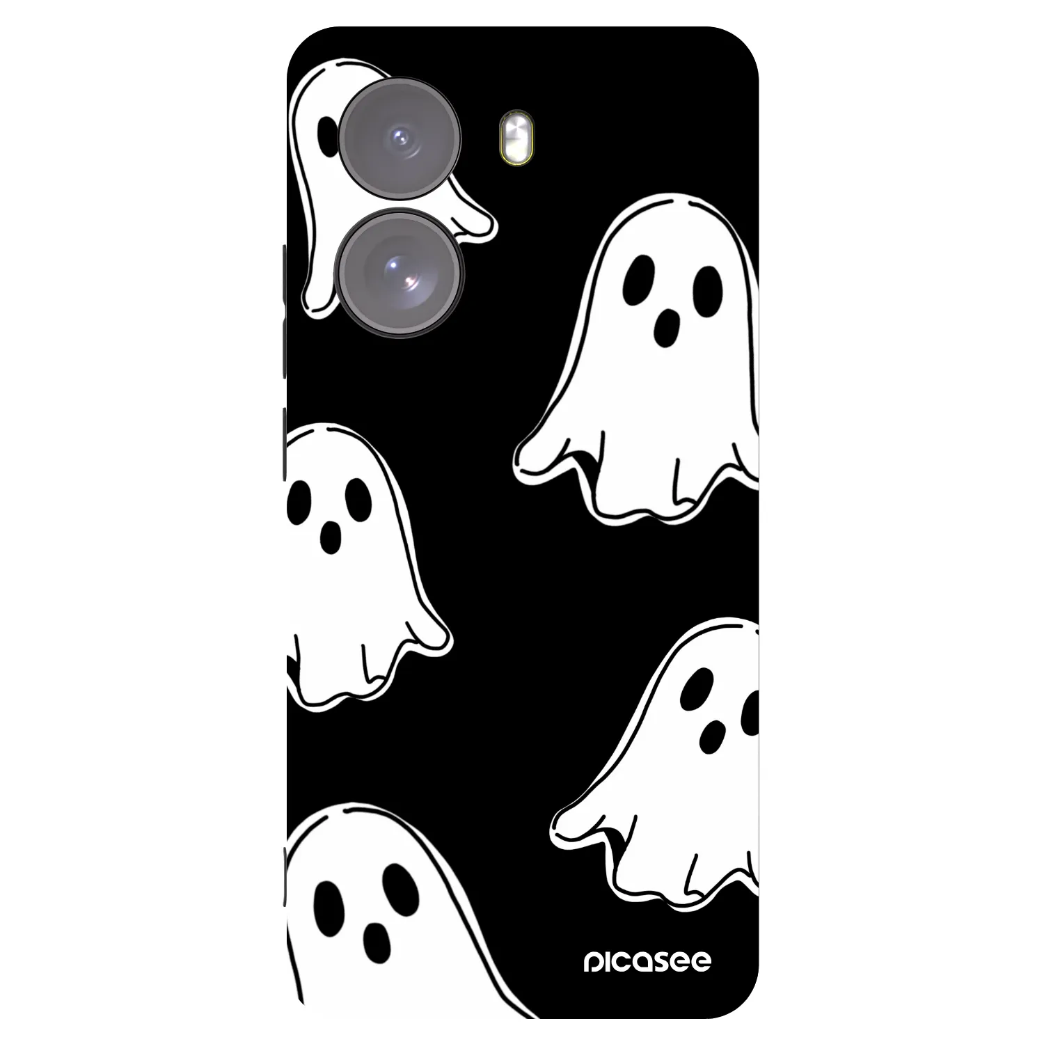 Picasee Xiaomi Poco X7 Hülle - Schwarzes Silikon - Black ghosts