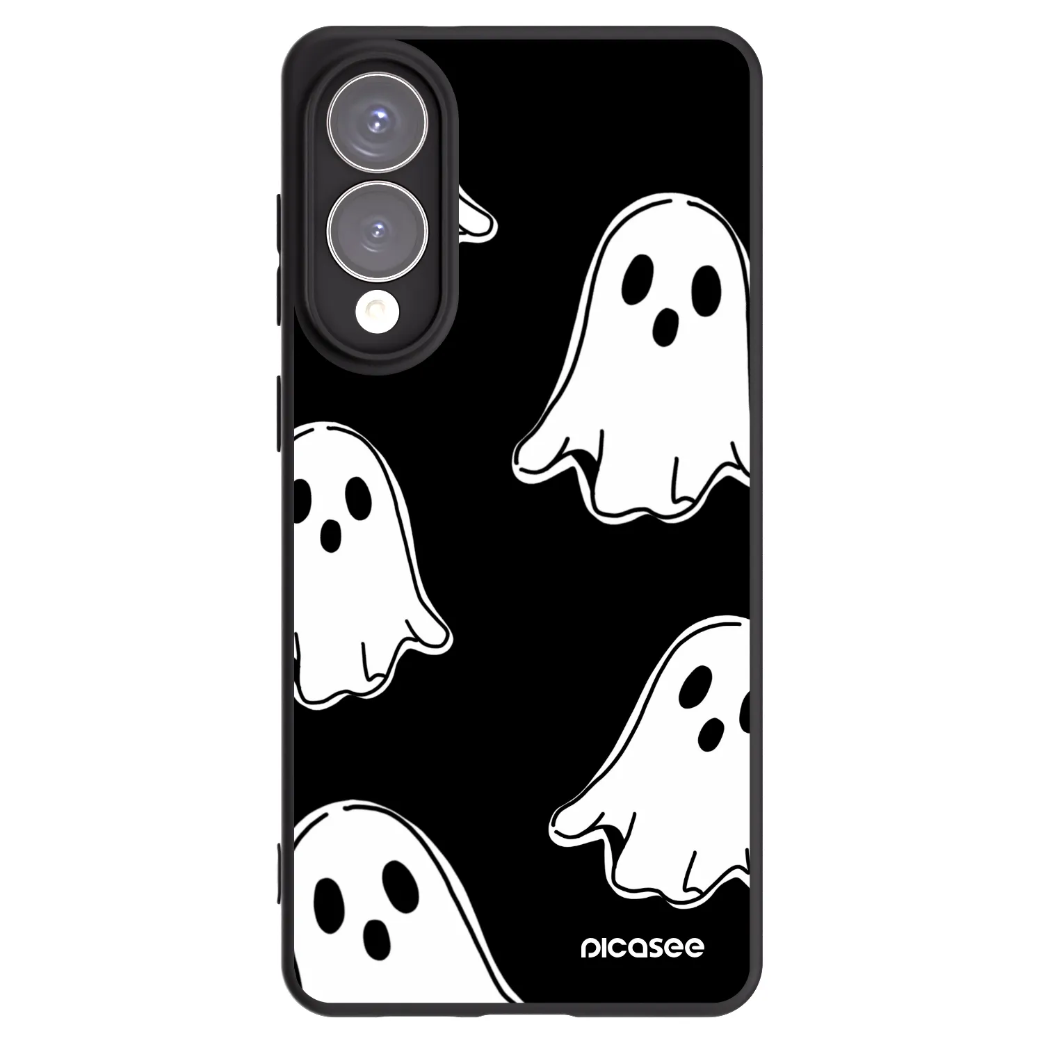 Picasee Samsung Galaxy S25 Edge 5G Hülle - Schwarzes Silikon - Black ghosts
