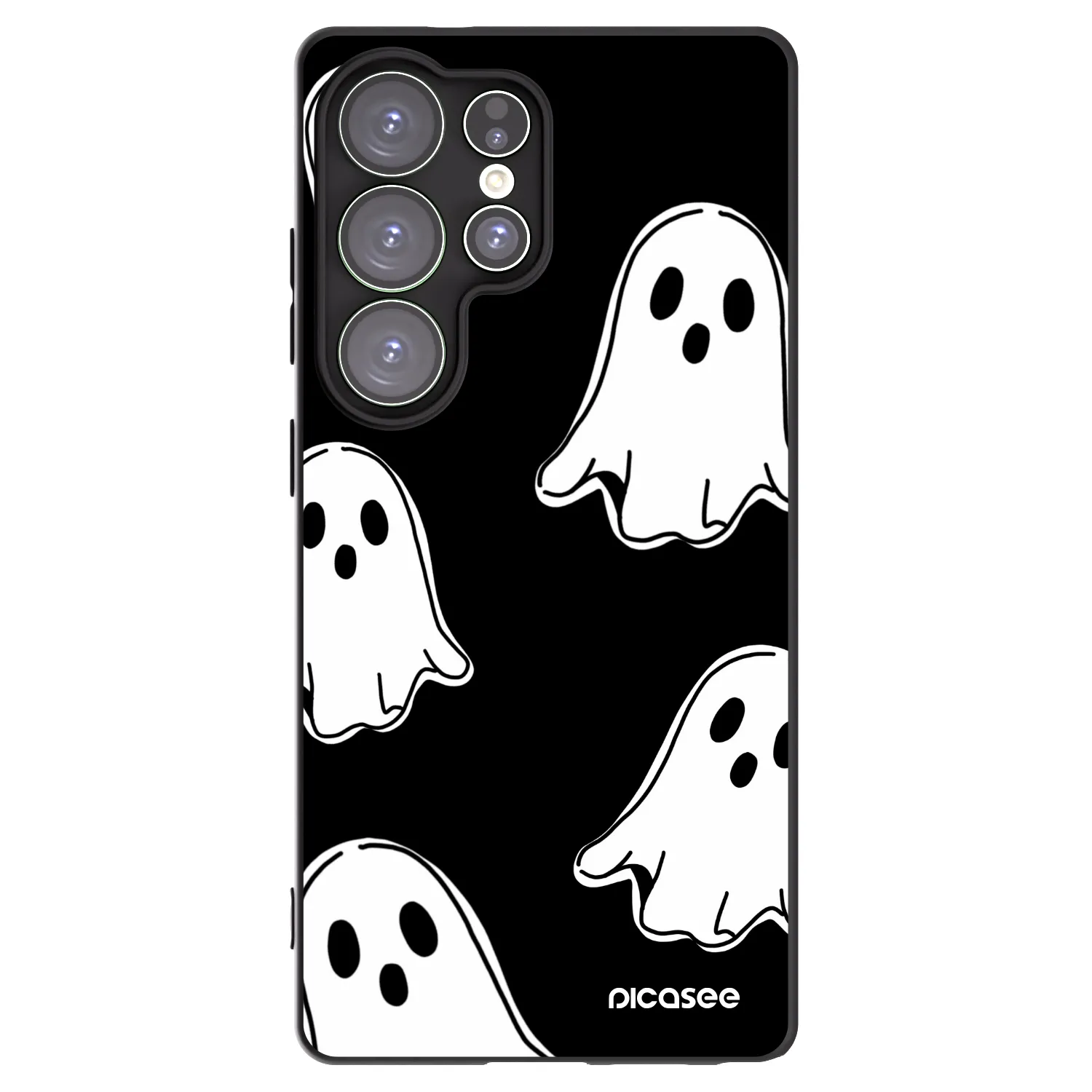 Picasee Samsung Galaxy S25 Ultra 5G Hülle - Schwarzes Silikon - Black ghosts