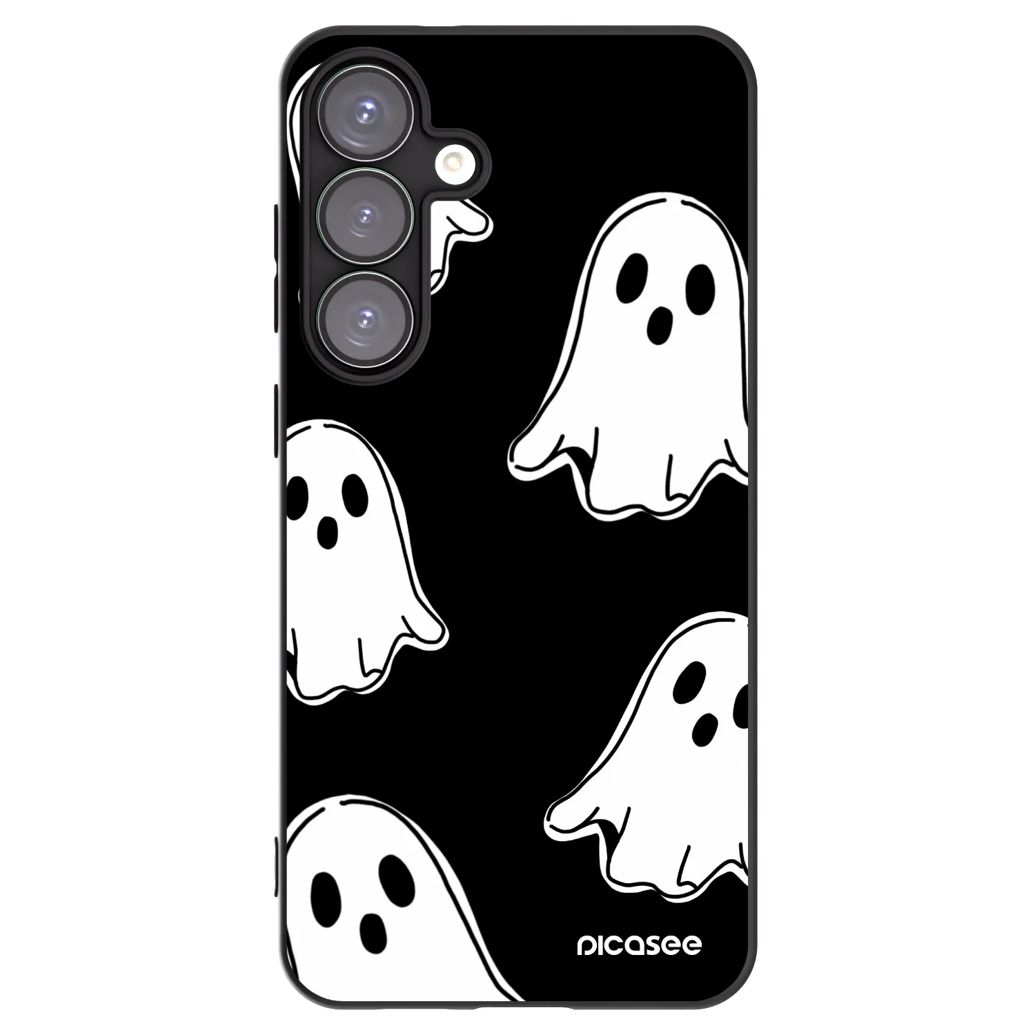 Picasee Samsung Galaxy S25+ 5G Hülle - Schwarzes Silikon - Black ghosts