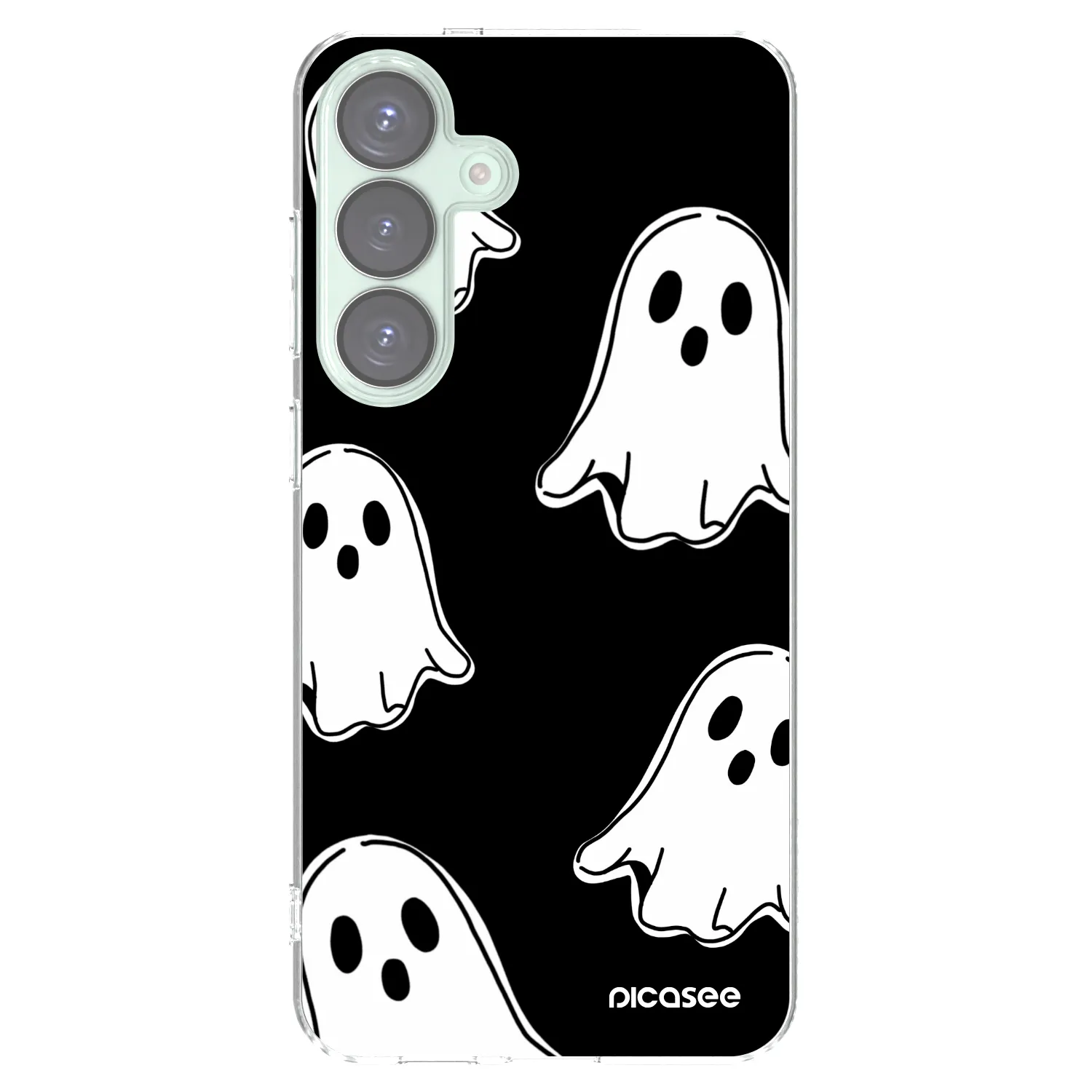 Picasee Samsung Galaxy S25+ 5G Hülle - Transparentes Silikon - Black ghosts