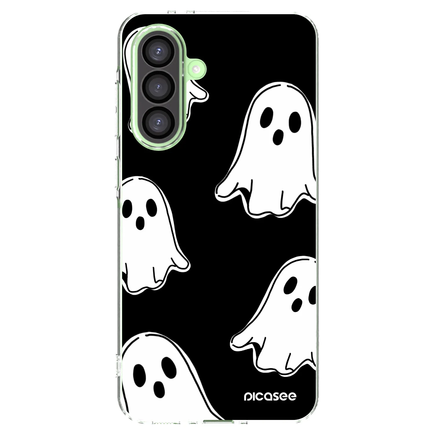 Picasee Samsung Galaxy A26 5G A266B Hülle - Transparentes Silikon - Black ghosts