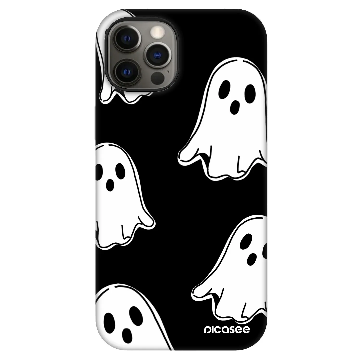 Picasee Fashion Case MagSafe für Apple iPhone 12 - Black ghosts