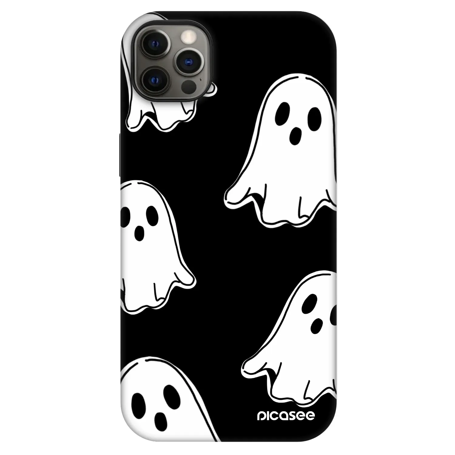 Picasee Fashion Case MagSafe für Apple iPhone 12 Pro Max - Black ghosts