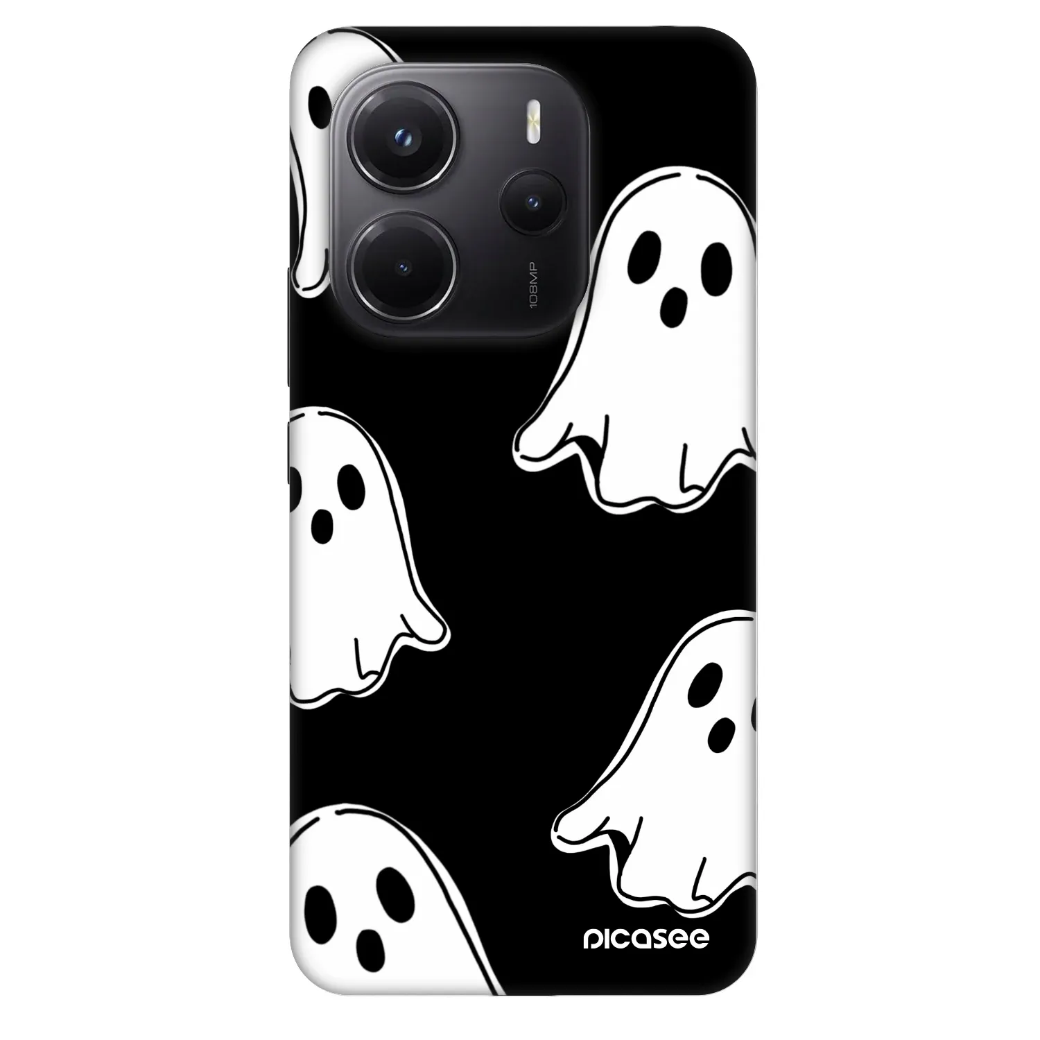 Picasee Fashion Case für Xiaomi Redmi Note 14 4G - Black ghosts