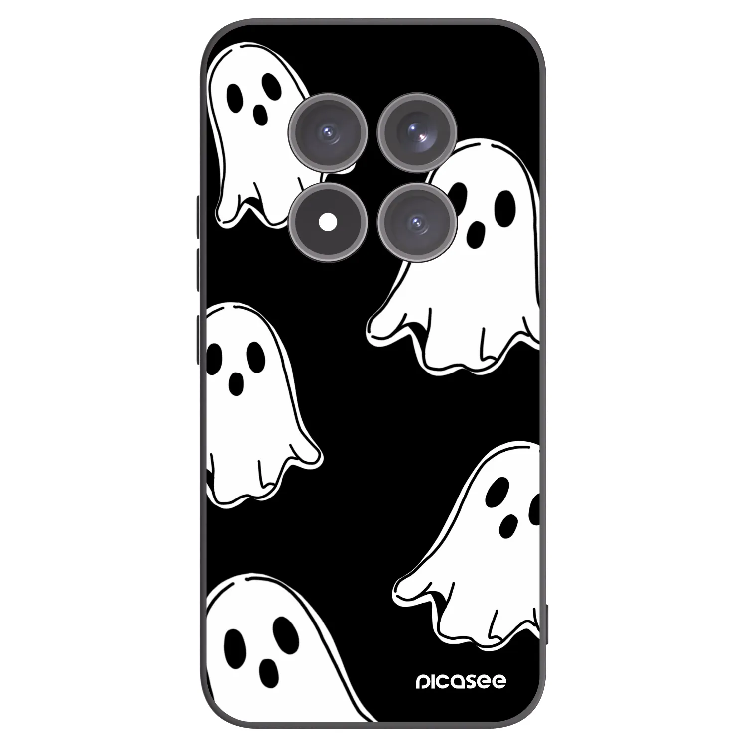 Picasee Xiaomi Redmi Note 15 Pro+ Hülle - Schwarzes Silikon - Black ghosts