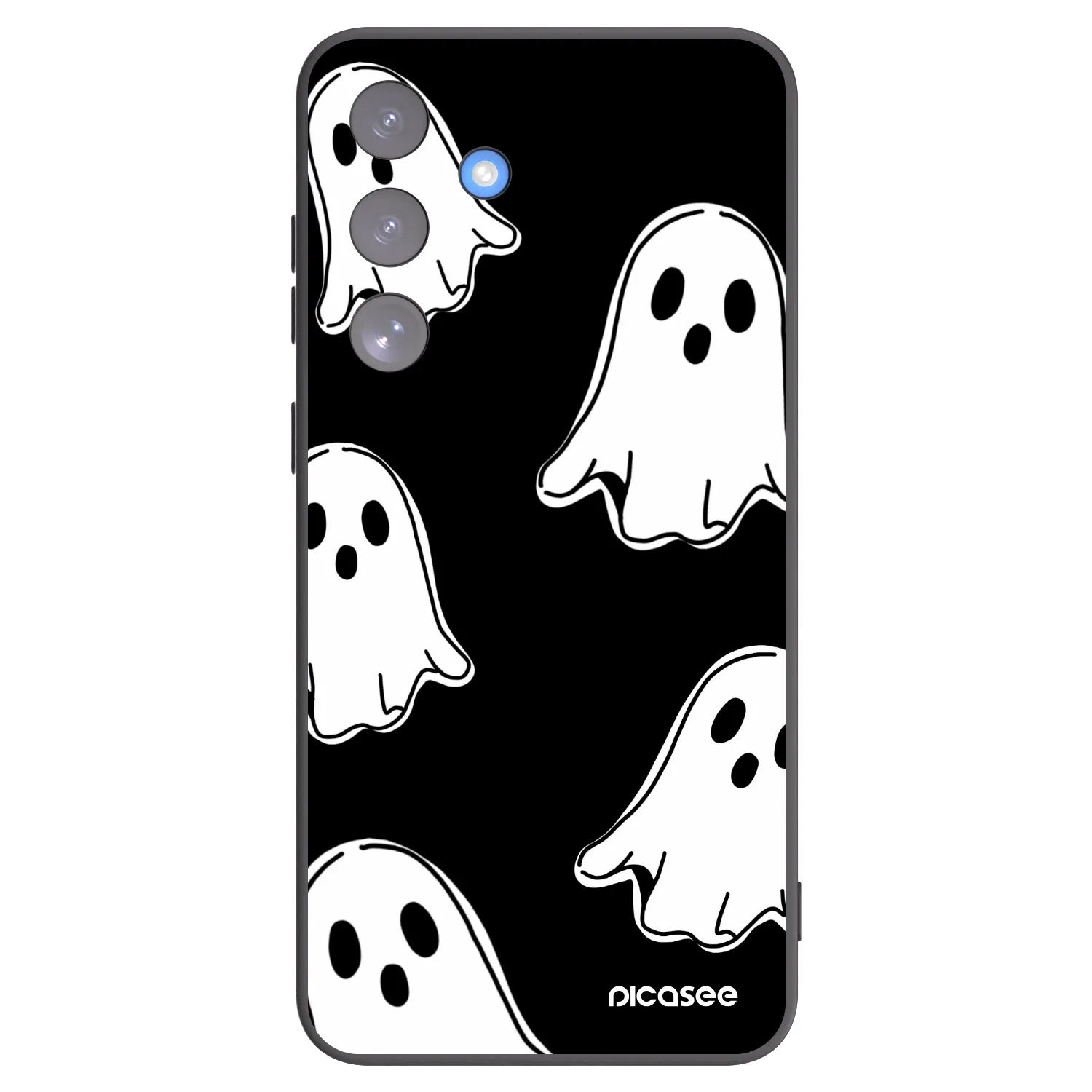Picasee Samsung Galaxy S25 FE 5G Hülle - Schwarzes Silikon - Black ghosts