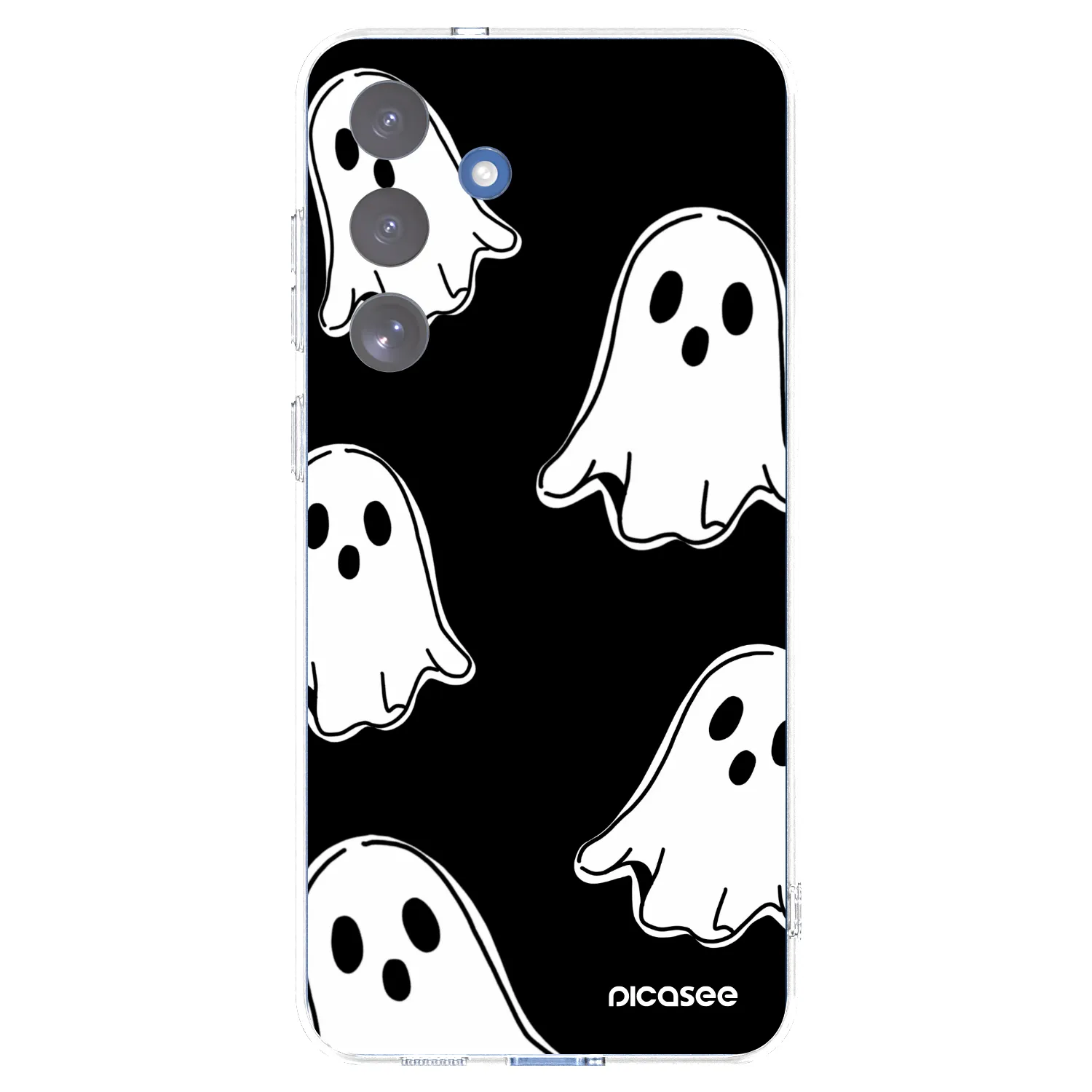 Picasee Samsung Galaxy S25 FE 5G Hülle - Transparentes Silikon - Black ghosts