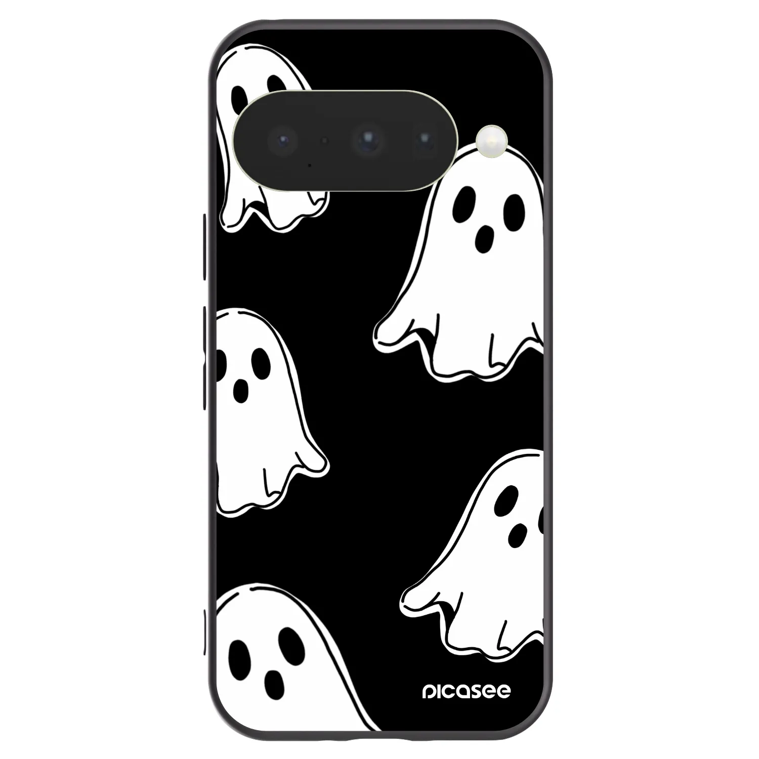 Picasee Google Pixel 10 Hülle - Schwarzes Silikon - Black ghosts