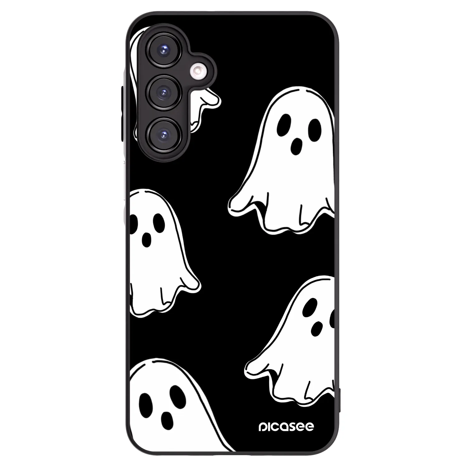Picasee Samsung Galaxy A16 4G Hülle - Schwarzes Silikon - Black ghosts