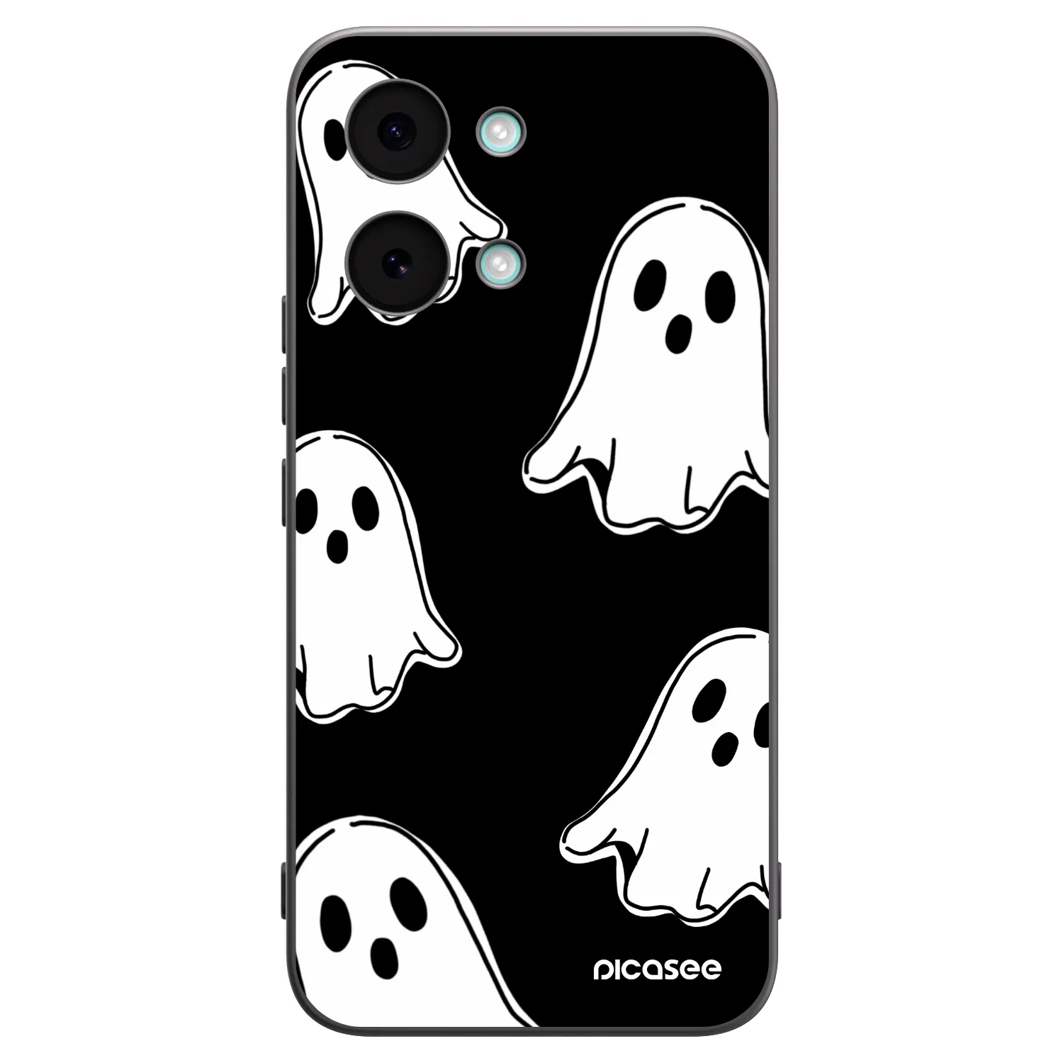 Picasee Xiaomi Poco X8 Pro Max Hülle - Schwarzes Silikon - Black ghosts