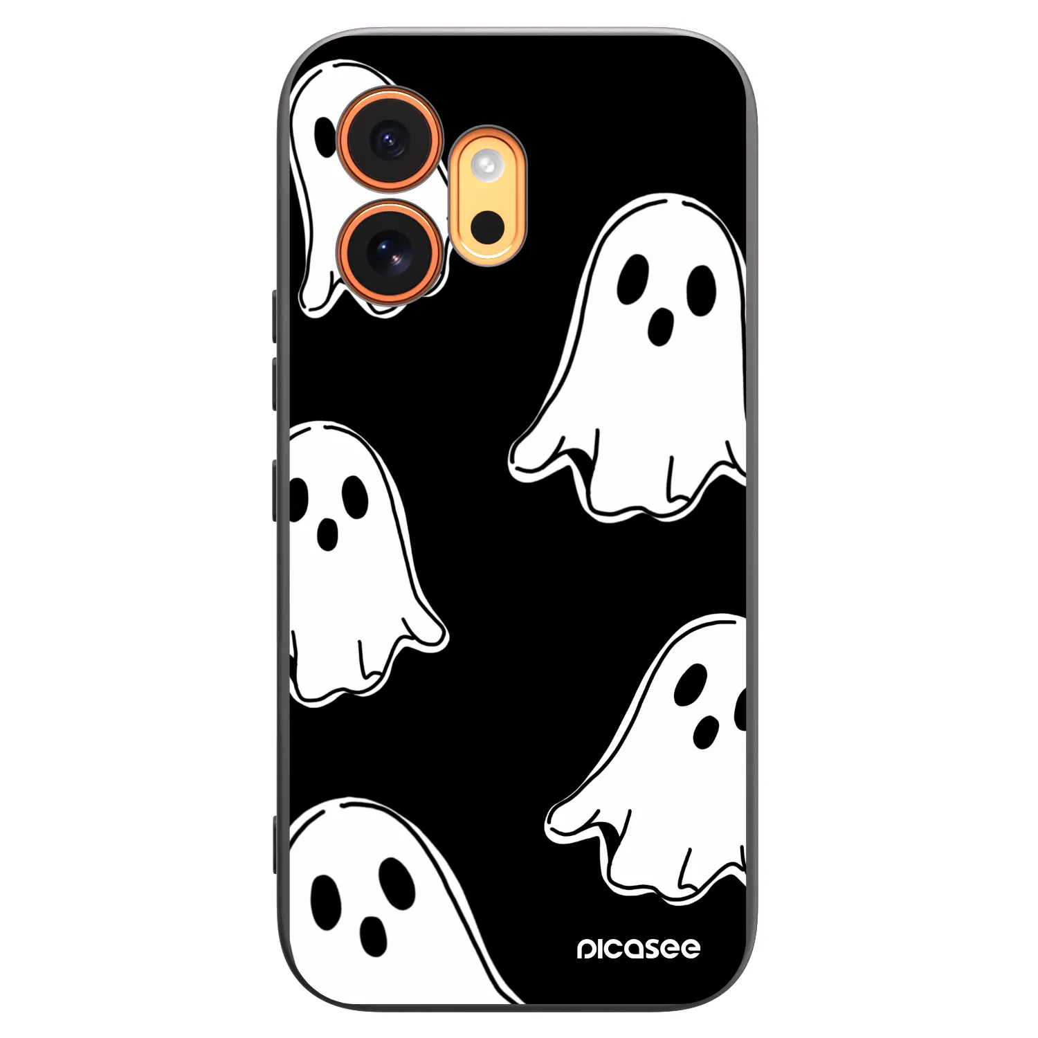 Picasee Honor 600 Hülle - Schwarzes Silikon - Black ghosts