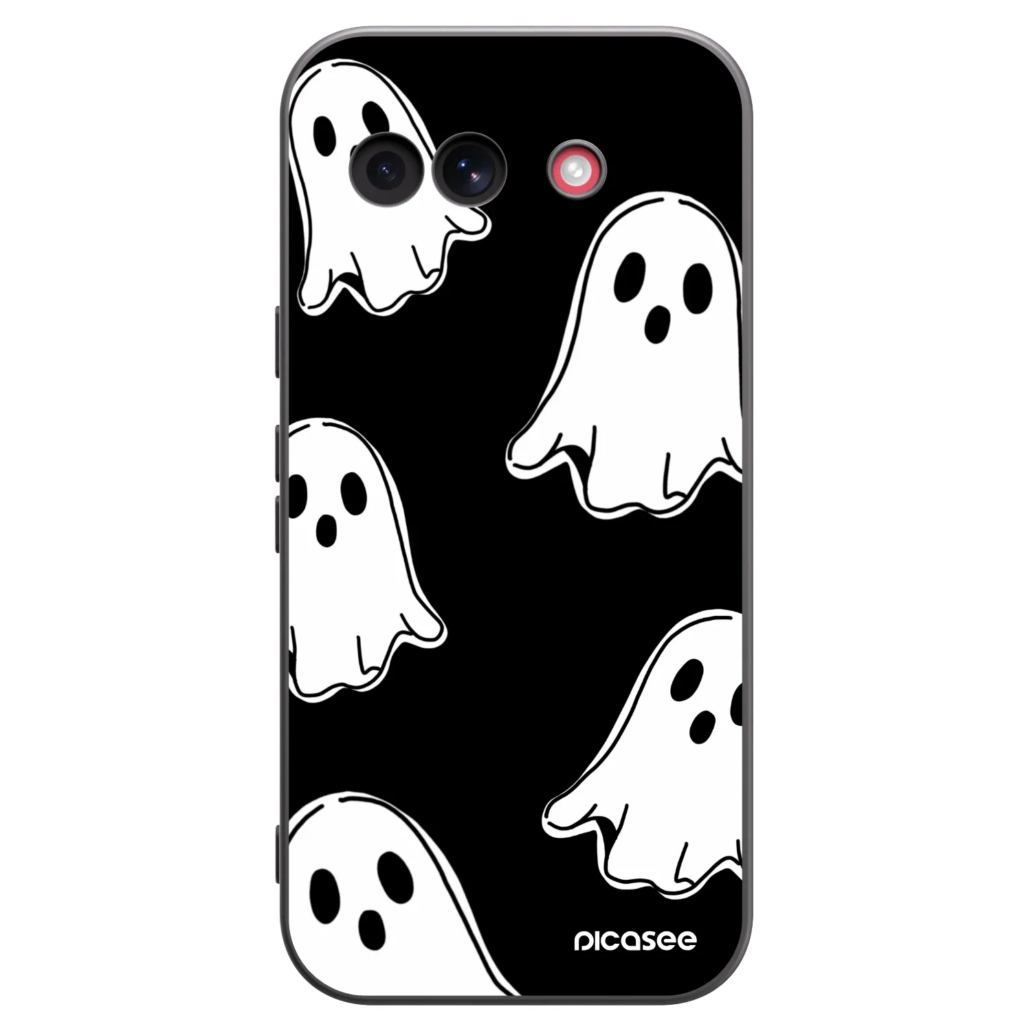Picasee Google Pixel 10a Hülle - Schwarzes Silikon - Black ghosts