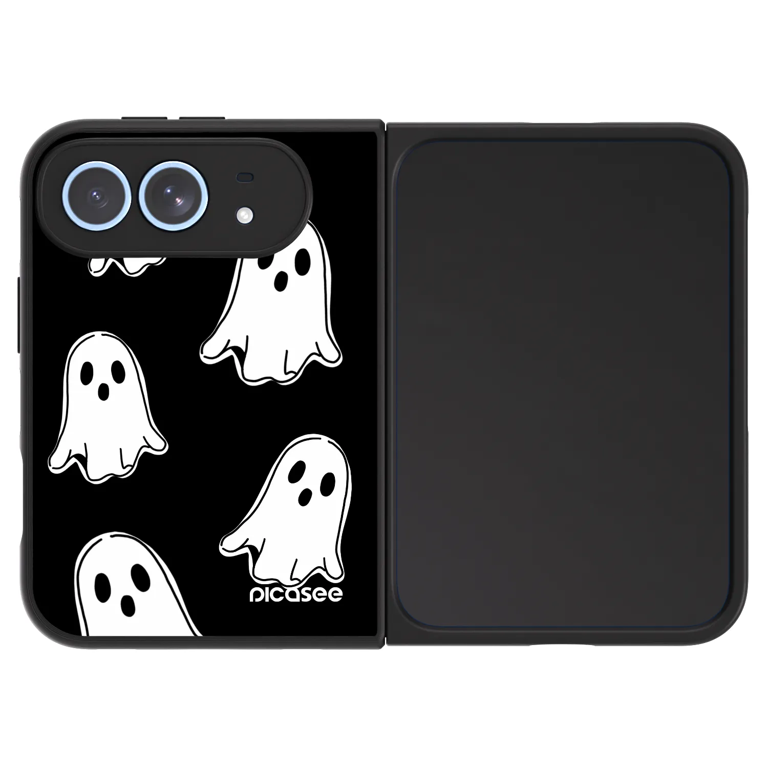 Picasee ULTIMATE CASE MagSafe für Apple iPhone Duo - Black ghosts