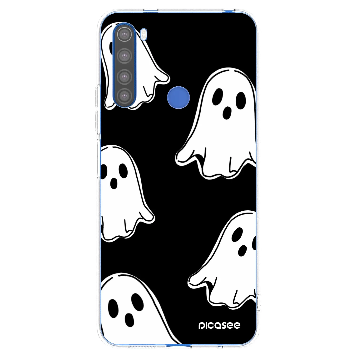 Picasee Xiaomi Redmi Note 8T Hülle - Transparentes Silikon - Black ghosts