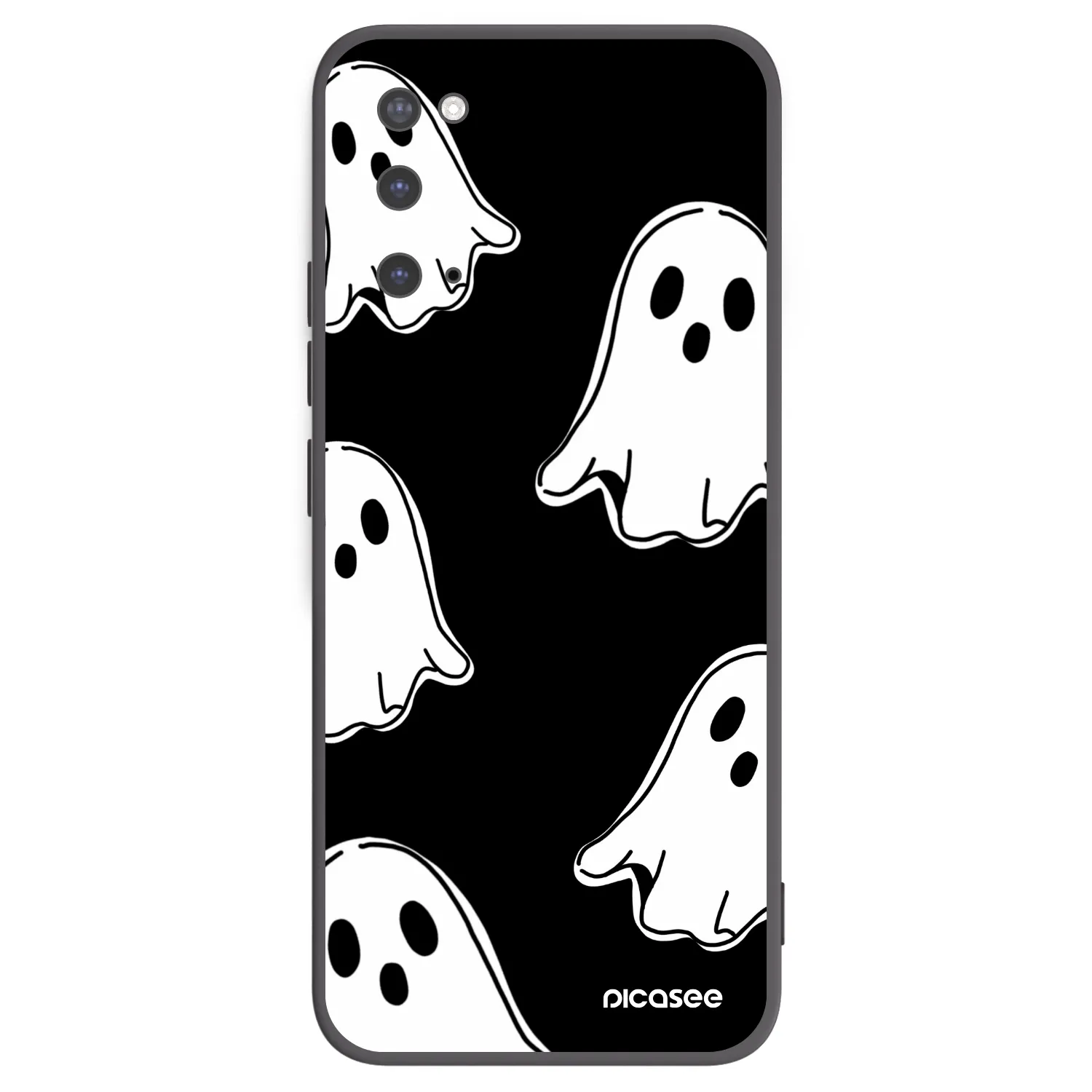 Picasee Samsung Galaxy S20 G980F Hülle - Schwarzes Silikon - Black ghosts