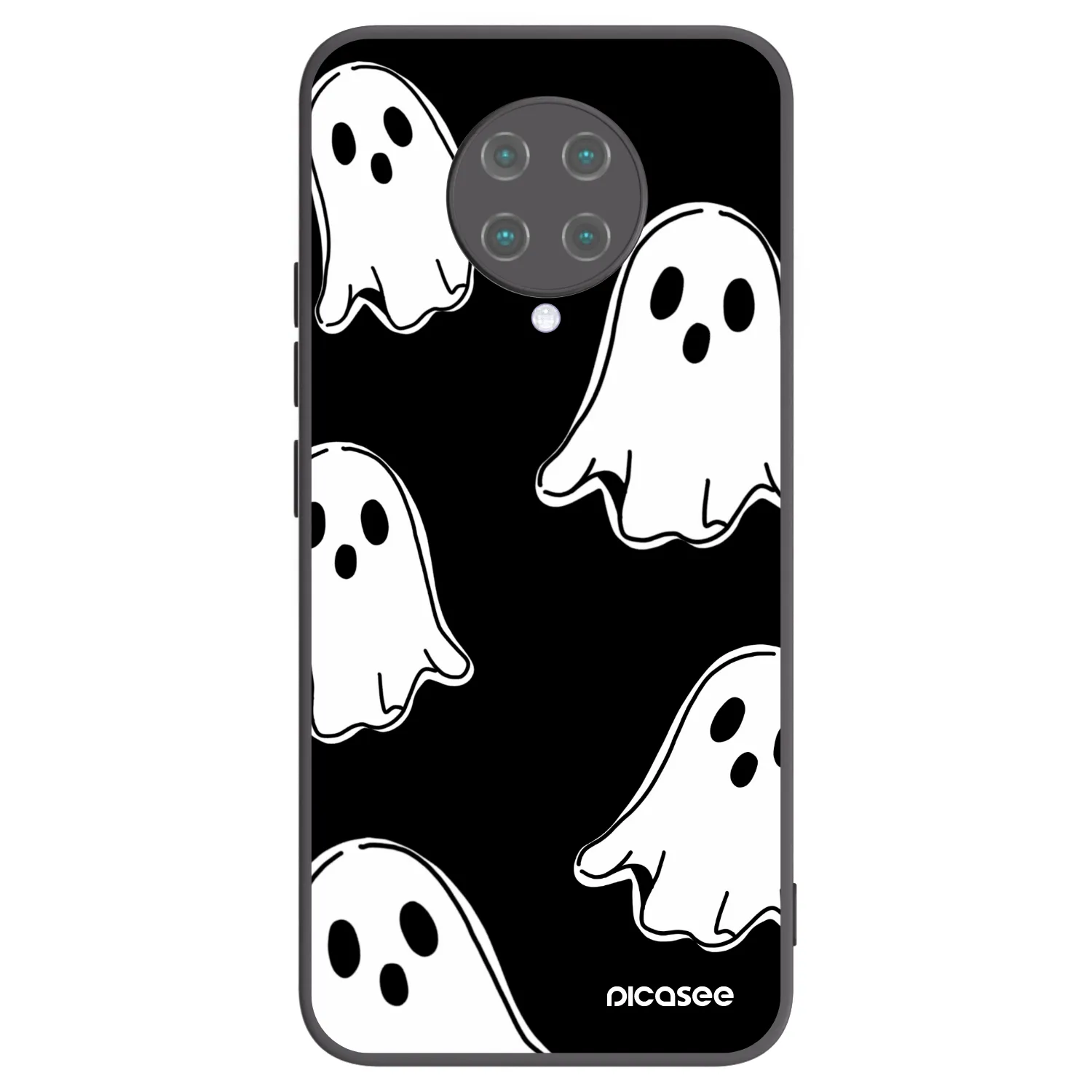 Picasee Xiaomi Poco F2 Pro Hülle - Schwarzes Silikon - Black ghosts