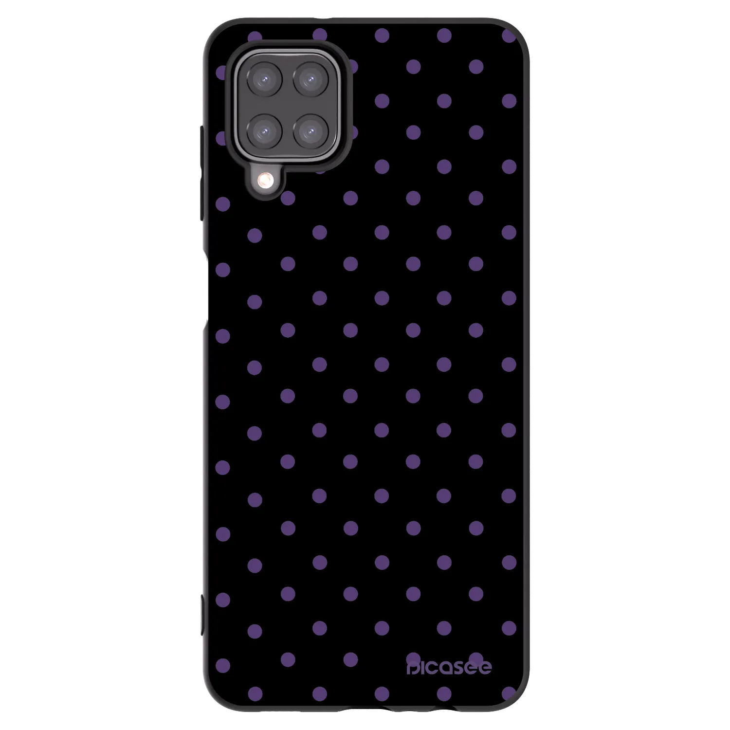 Picasee Samsung Galaxy A12 A125F Hülle - Schwarzes Silikon - Flickers