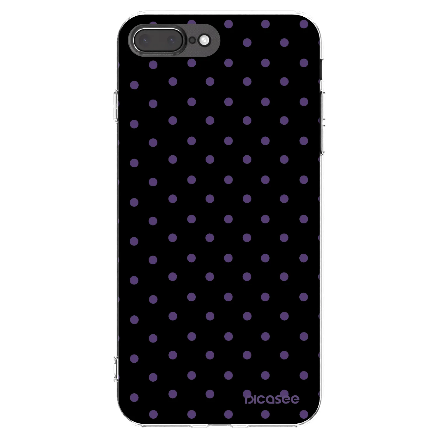Picasee Apple iPhone 8 Plus Hülle - Transparentes Silikon - Flickers