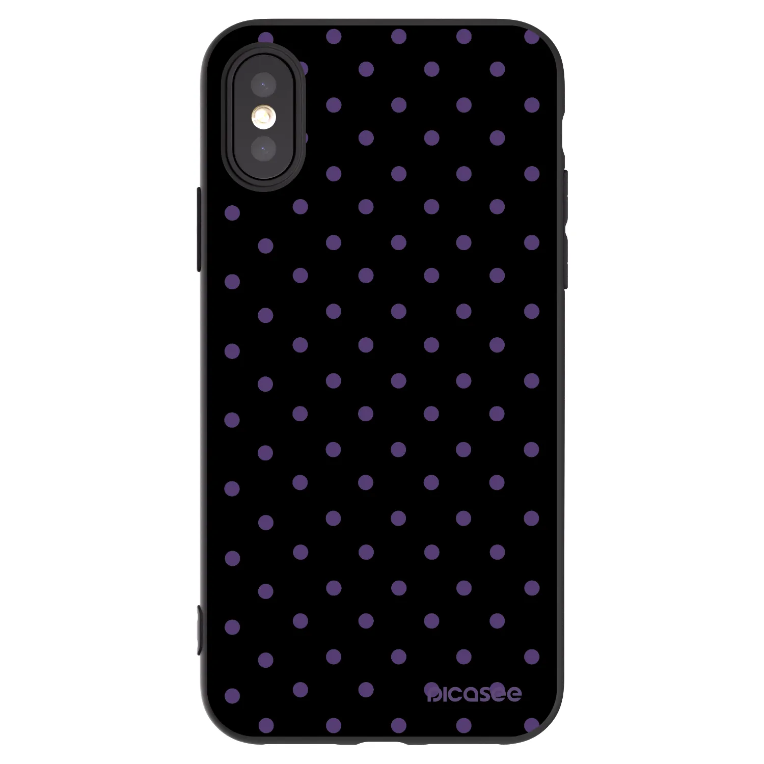 Picasee Apple iPhone X/XS Hülle - Schwarzes Silikon - Flickers
