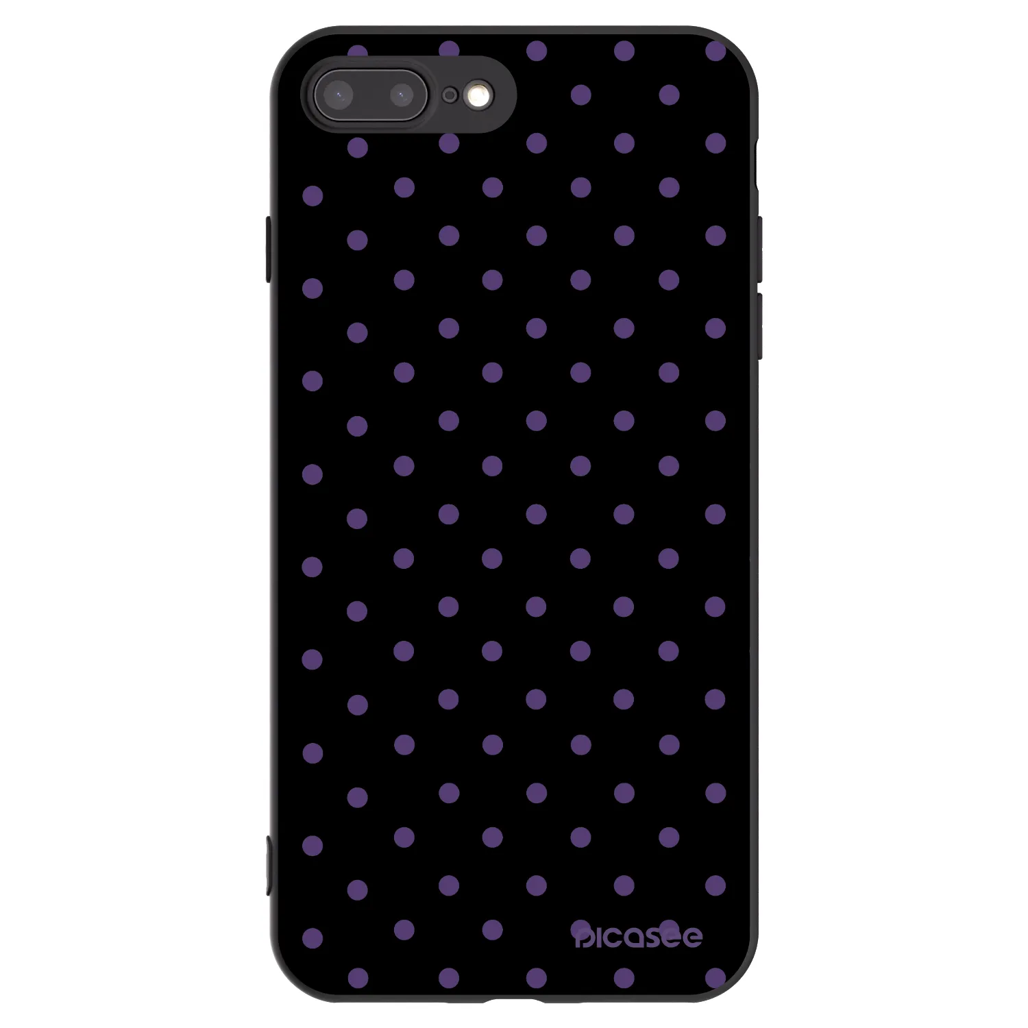 Picasee Apple iPhone 8 Plus Hülle - Schwarzes Silikon - Flickers