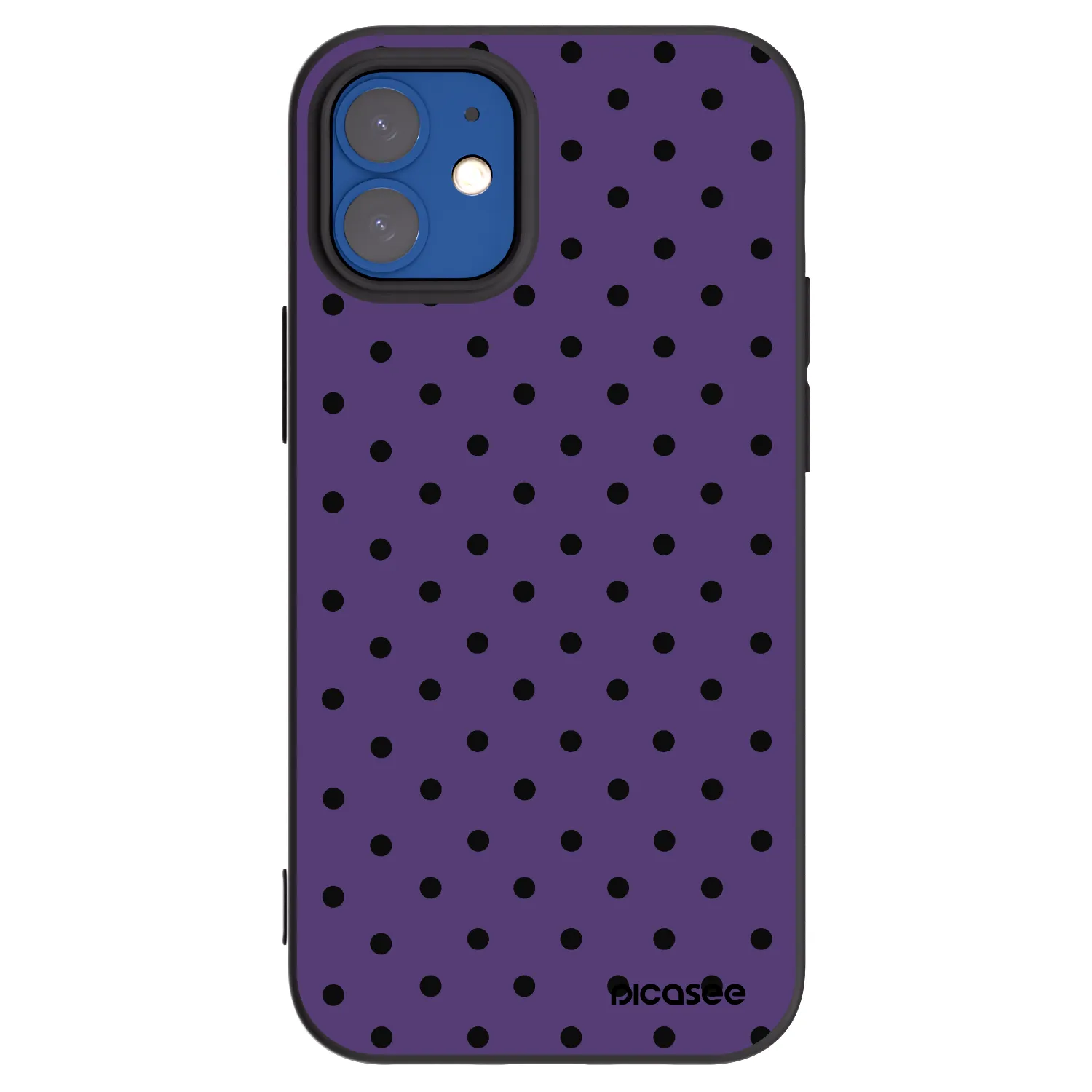 Picasee Apple iPhone 12 mini Hülle - Schwarzes Silikon - Flickers 2