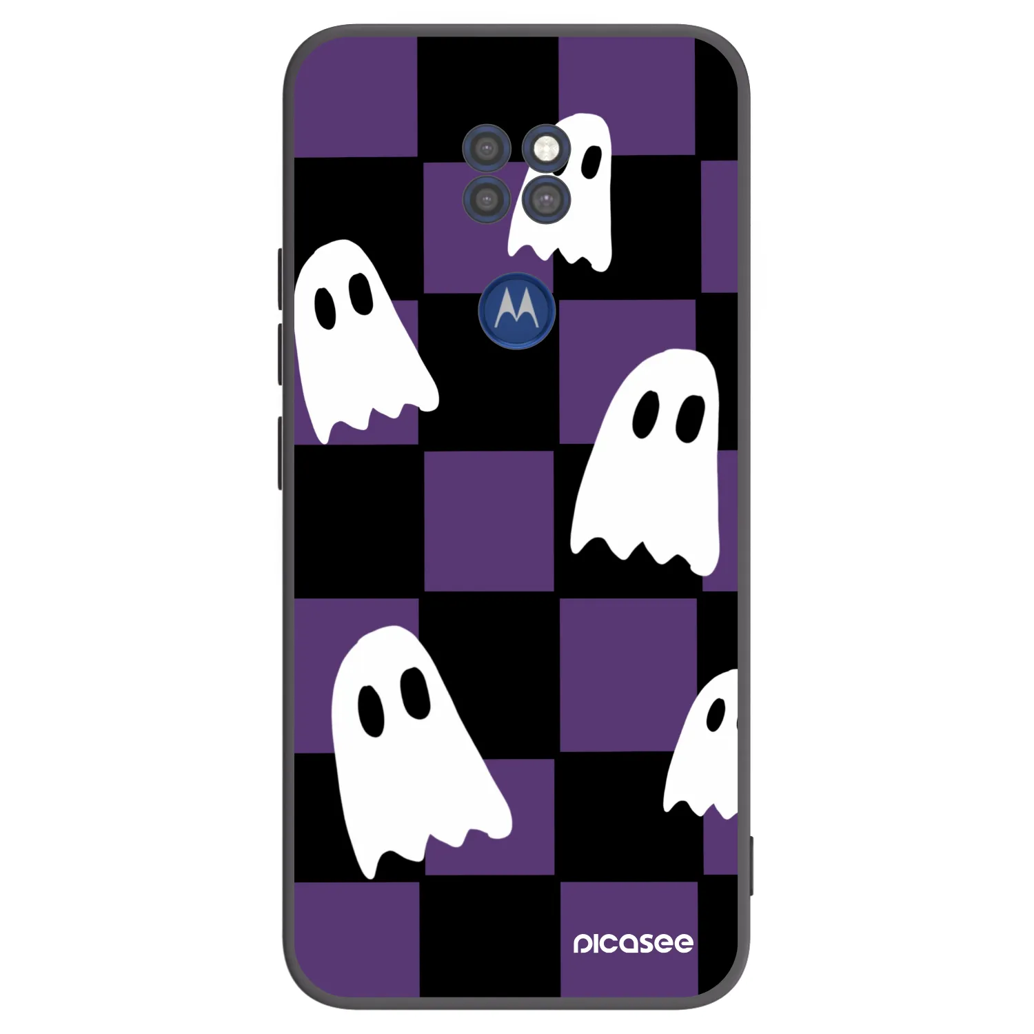 Picasee Motorola Moto G9 Play Hülle - Schwarzes Silikon - Ghosts