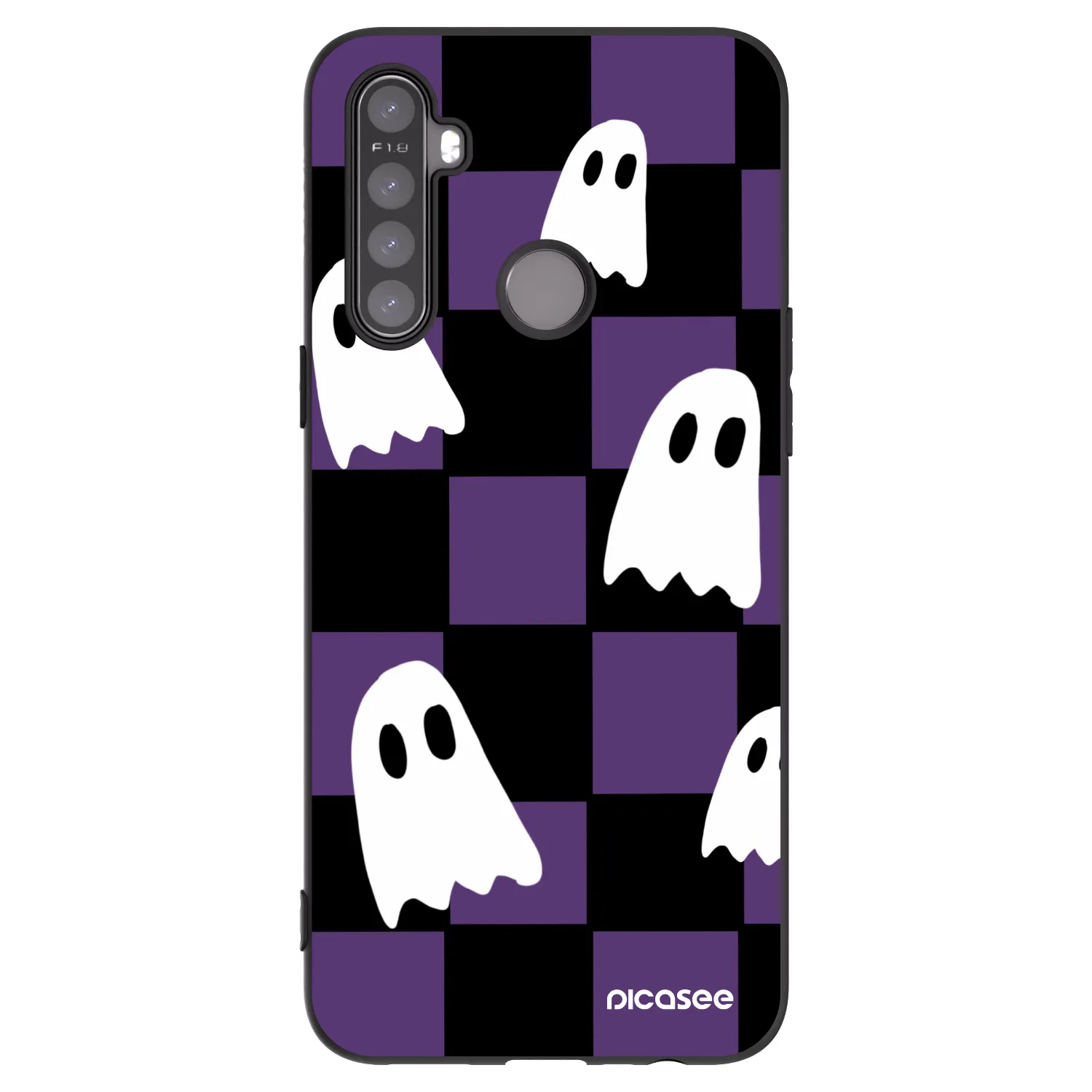 Picasee Realme 5 Hülle - Schwarzes Silikon - Ghosts