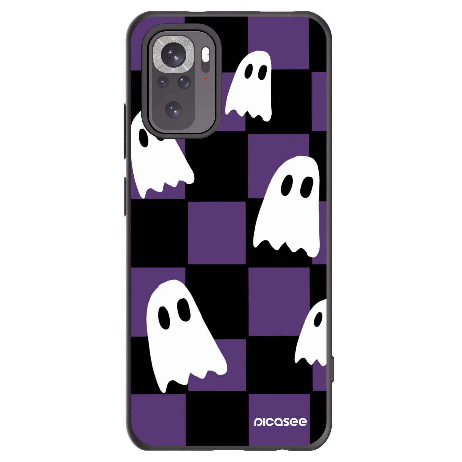 Picasee Xiaomi Redmi Note 10 Hülle - Schwarzes Silikon - Ghosts