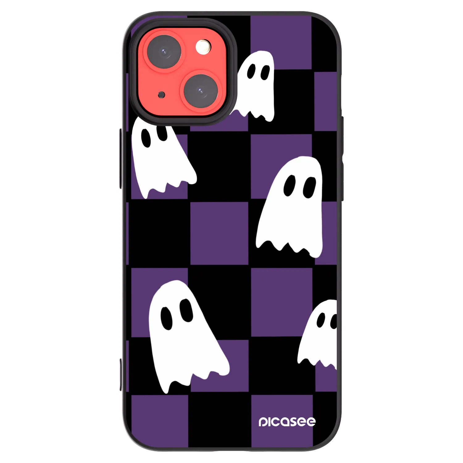 Picasee Apple iPhone 13 mini Hülle - Schwarzes Silikon - Ghosts