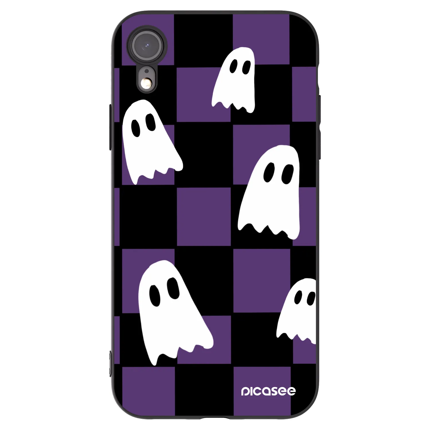 Picasee Apple iPhone XR Hülle - Schwarzes Silikon - Ghosts