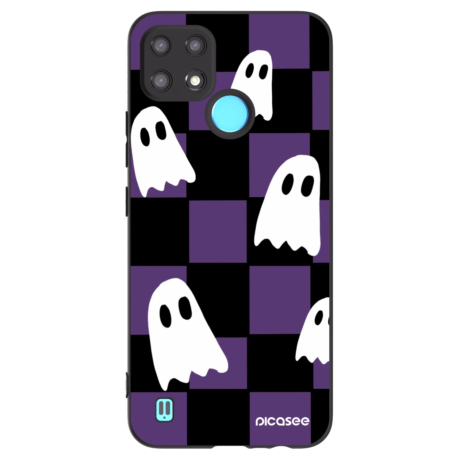 Picasee Realme C21 Hülle - Schwarzes Silikon - Ghosts