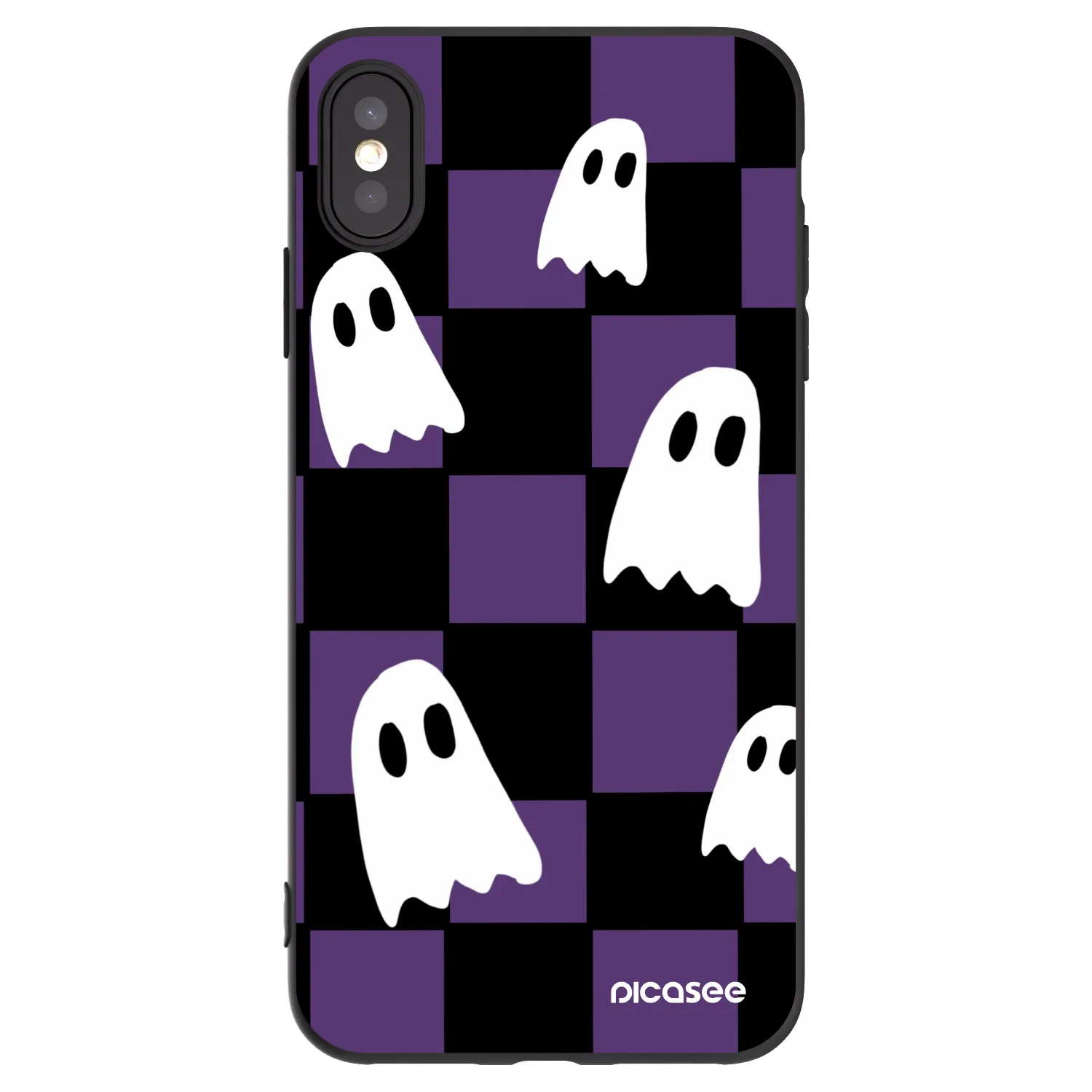 Picasee Apple iPhone XS Max Hülle - Schwarzes Silikon - Ghosts